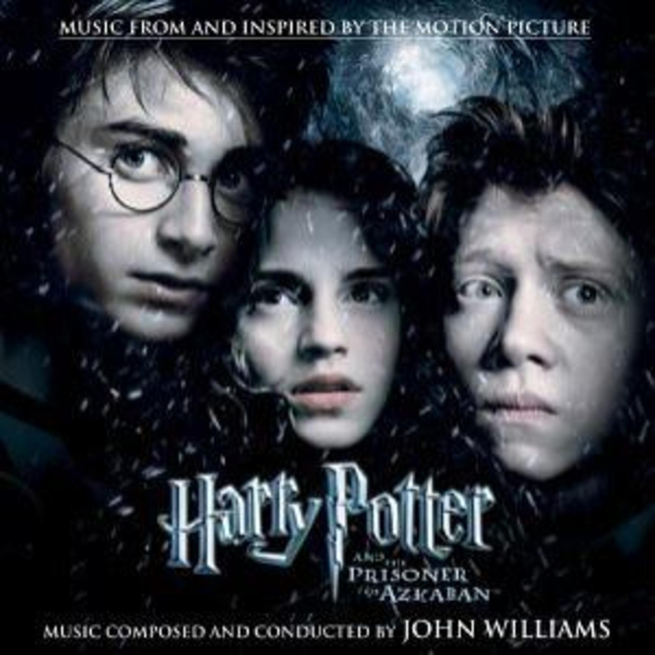 Harry Potter e amici, preoccupati. Copertina dell'album 'Harry Potter and the Prisoner of Azkaban'.