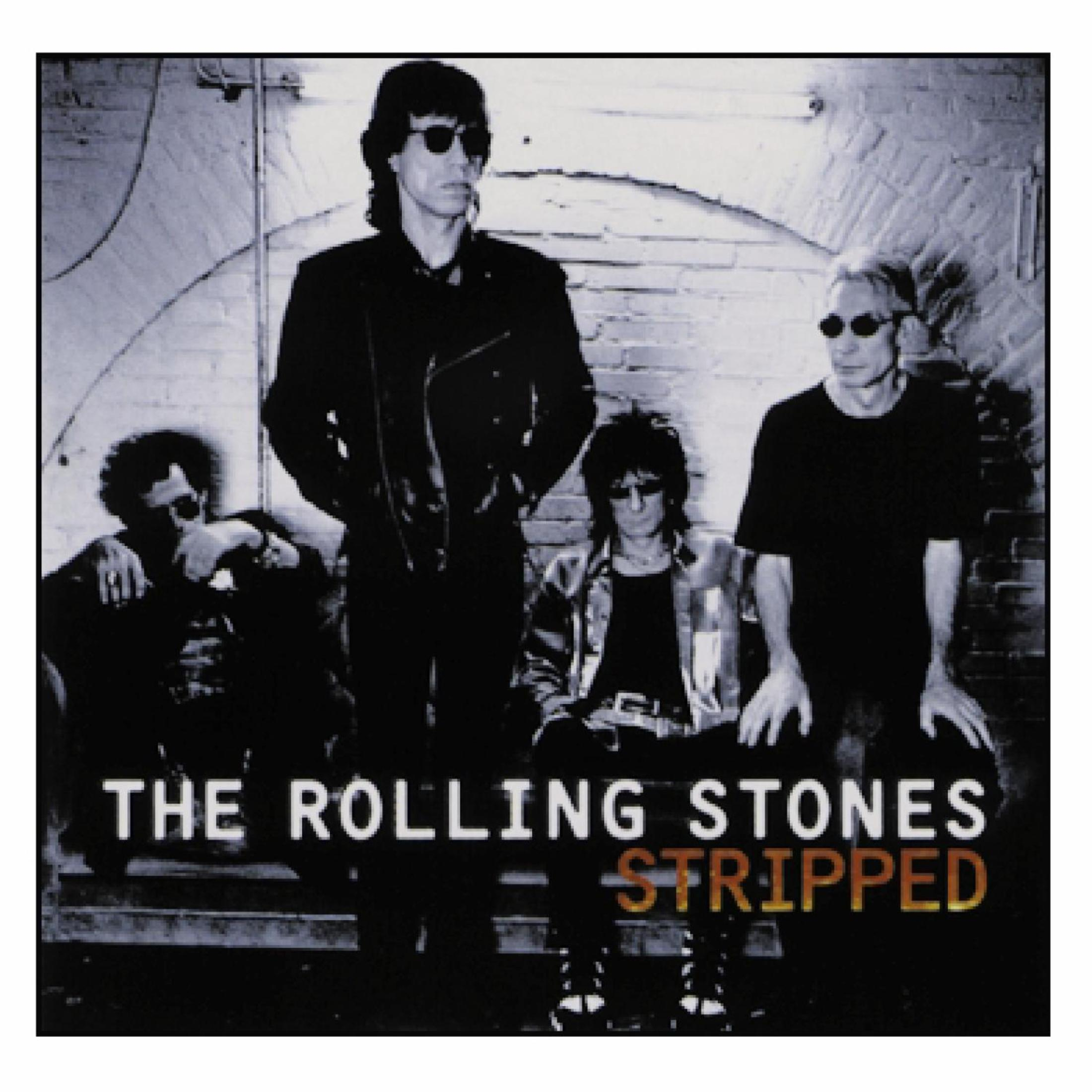 Quattro membri dei Rolling Stones, copertina dell'album 'Stripped'.