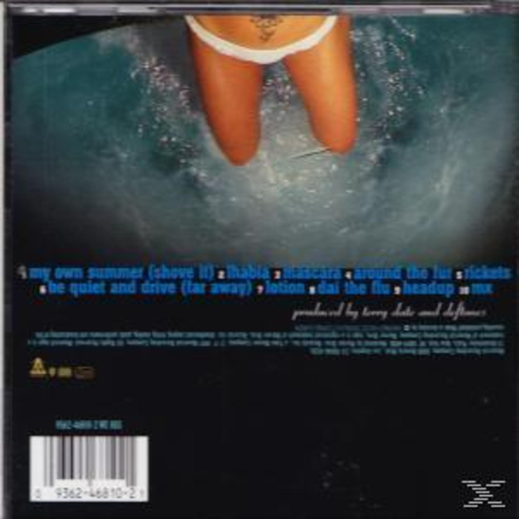 Copertina album: Gambe di una donna in bikini nell'acqua, lista tracce dell'album.