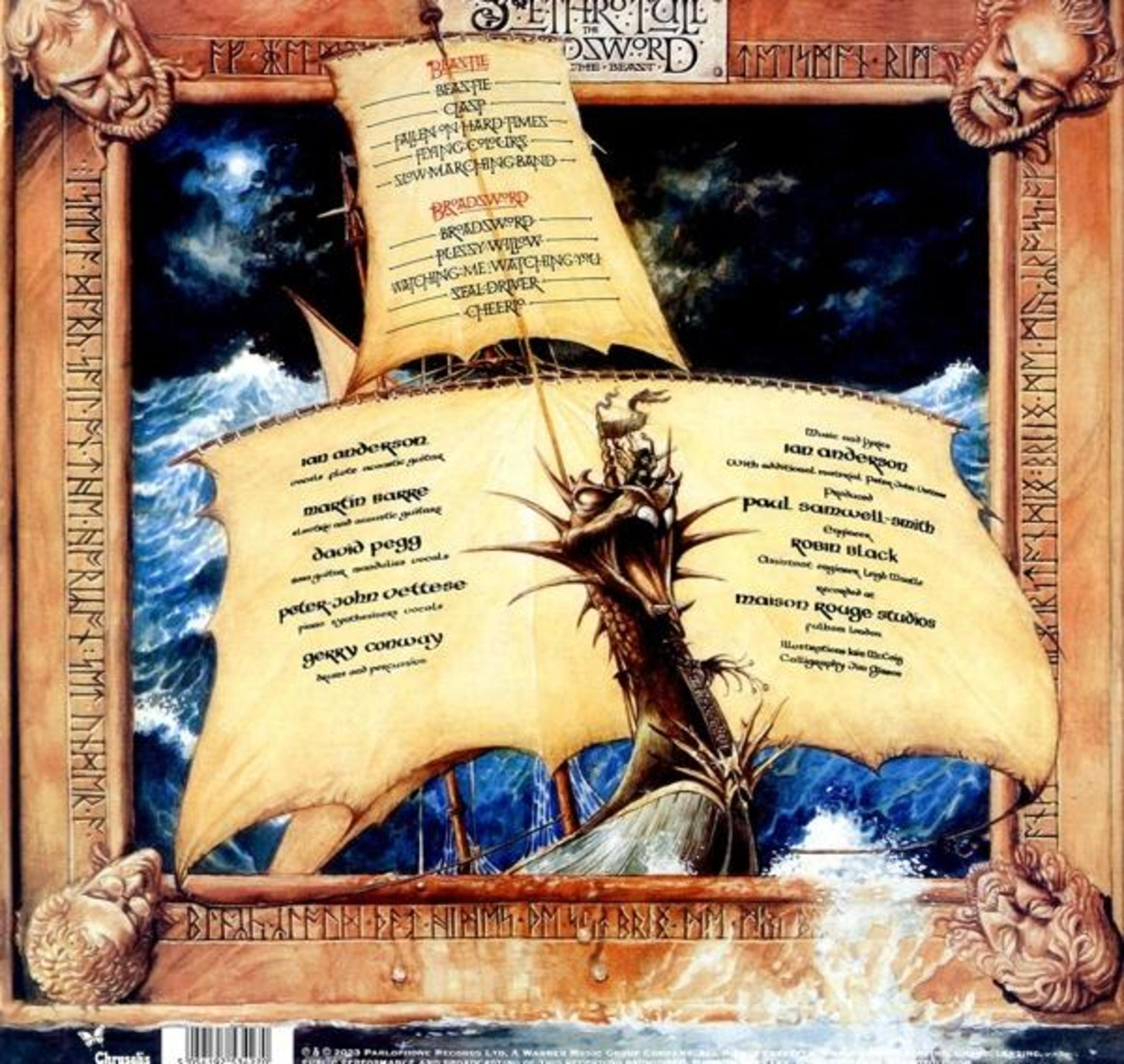 Copertina dell'album con nave sull'acqua, stilizzata con testo e illustrazioni.