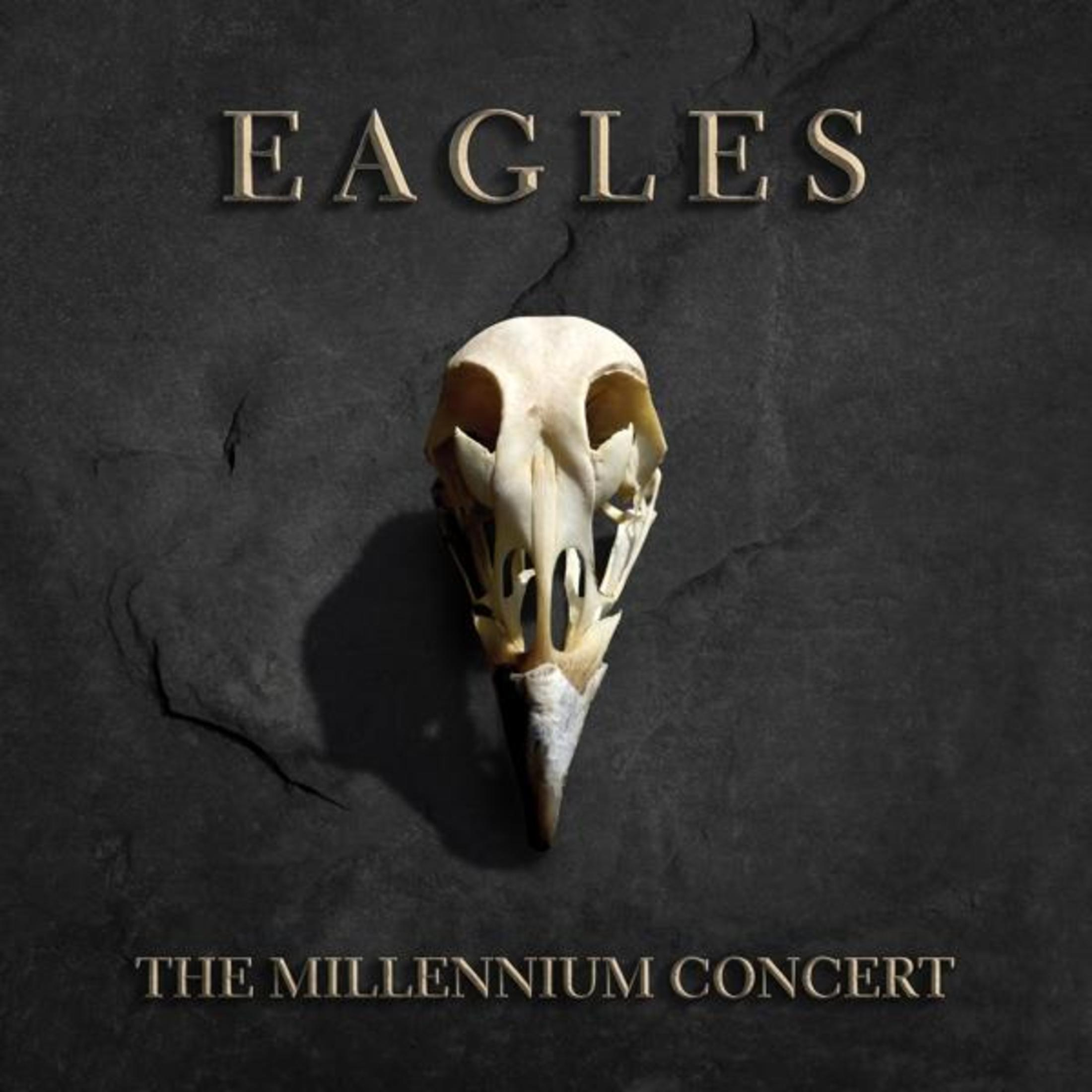 Albumhoes met een schedel en de woorden Eagles bovenaan.