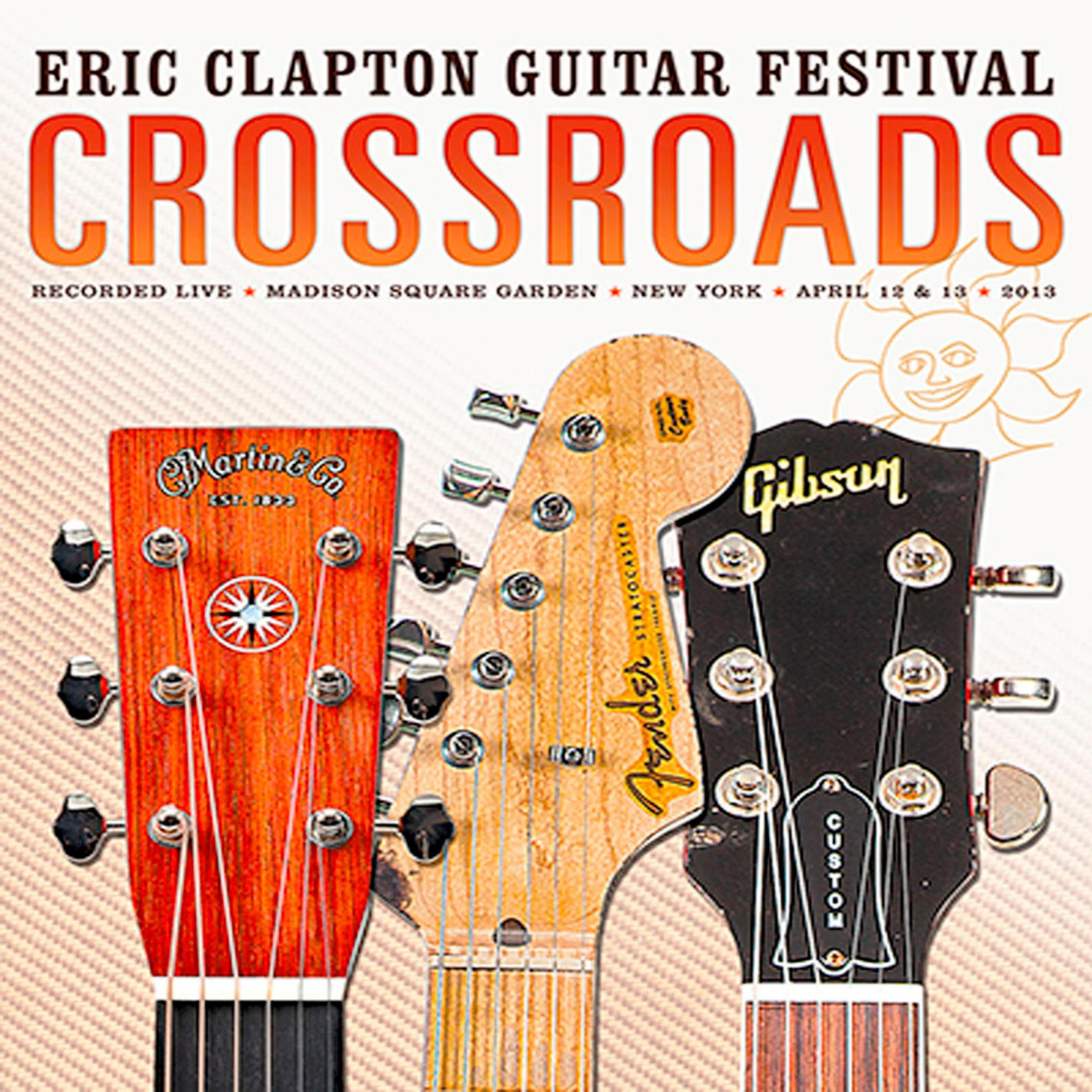 Copertina: Eric Clapton Guitar Festival, tre chitarre e titolo dell'album Crossroads.