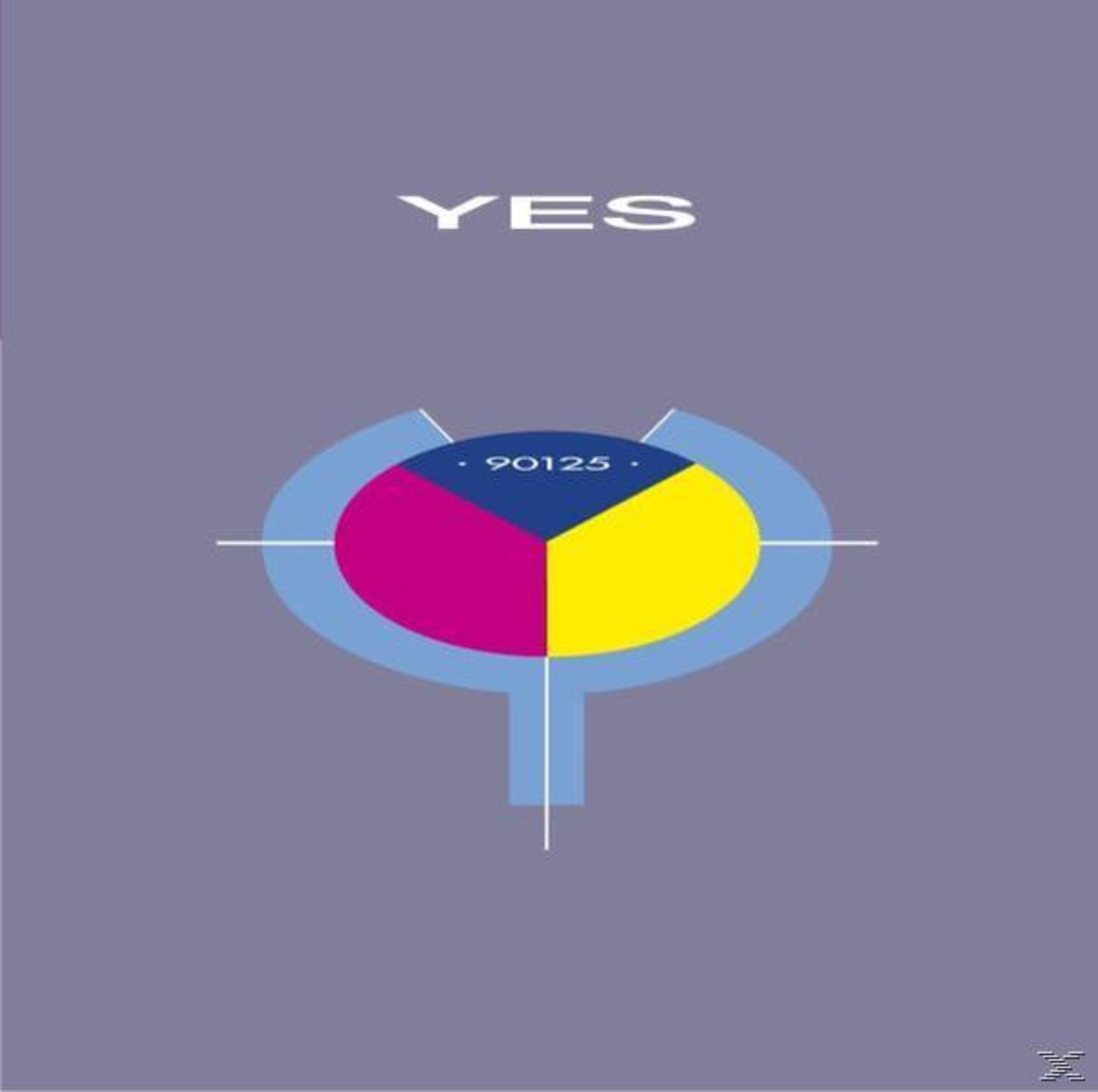 Copertina dell'album YES. Design astratto: un cerchio con triangoli magenta, blu e gialli.