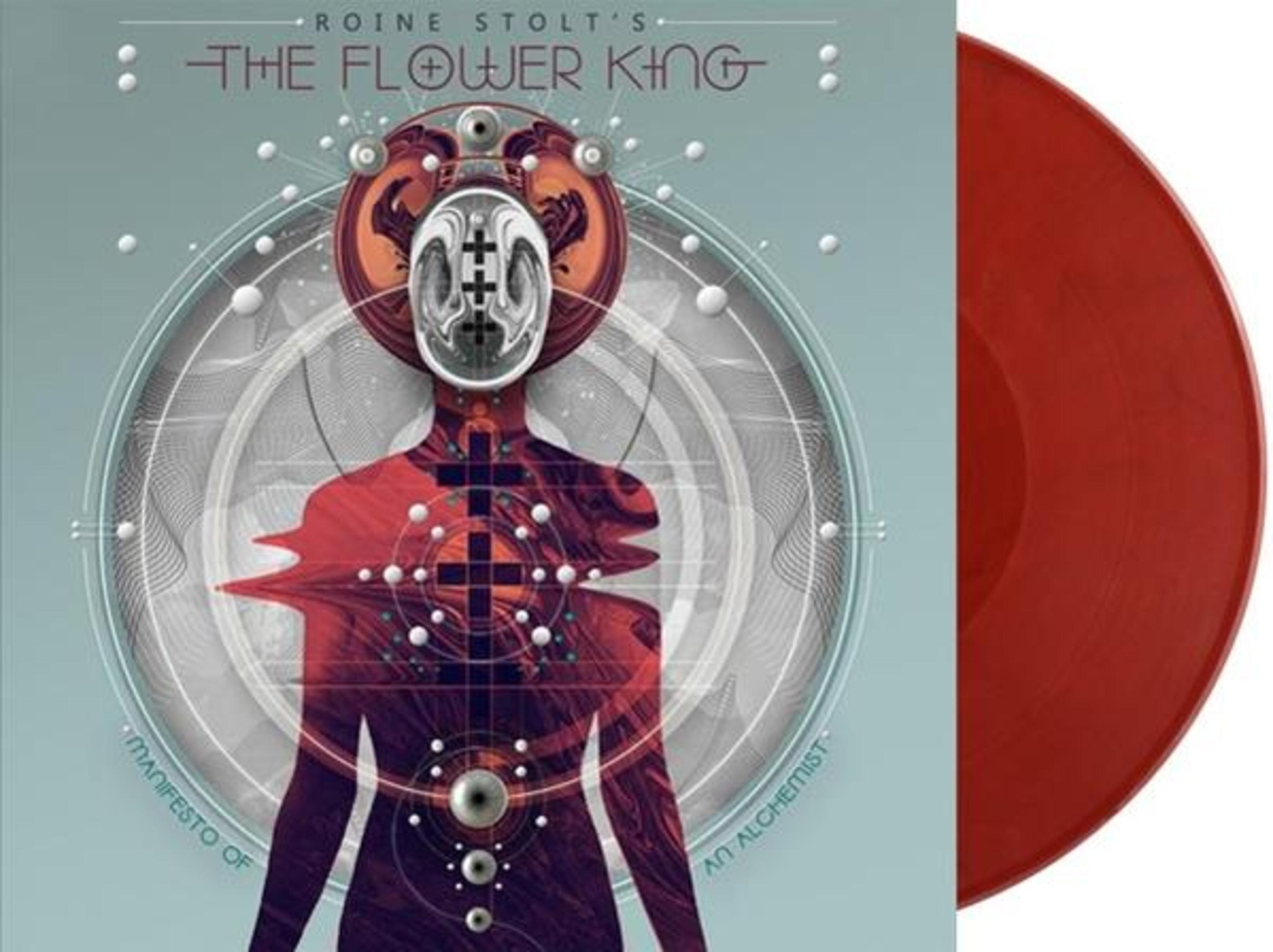 Albumhoes: The Flower King albumhoes met een persoon in het midden. Rood vinyl.