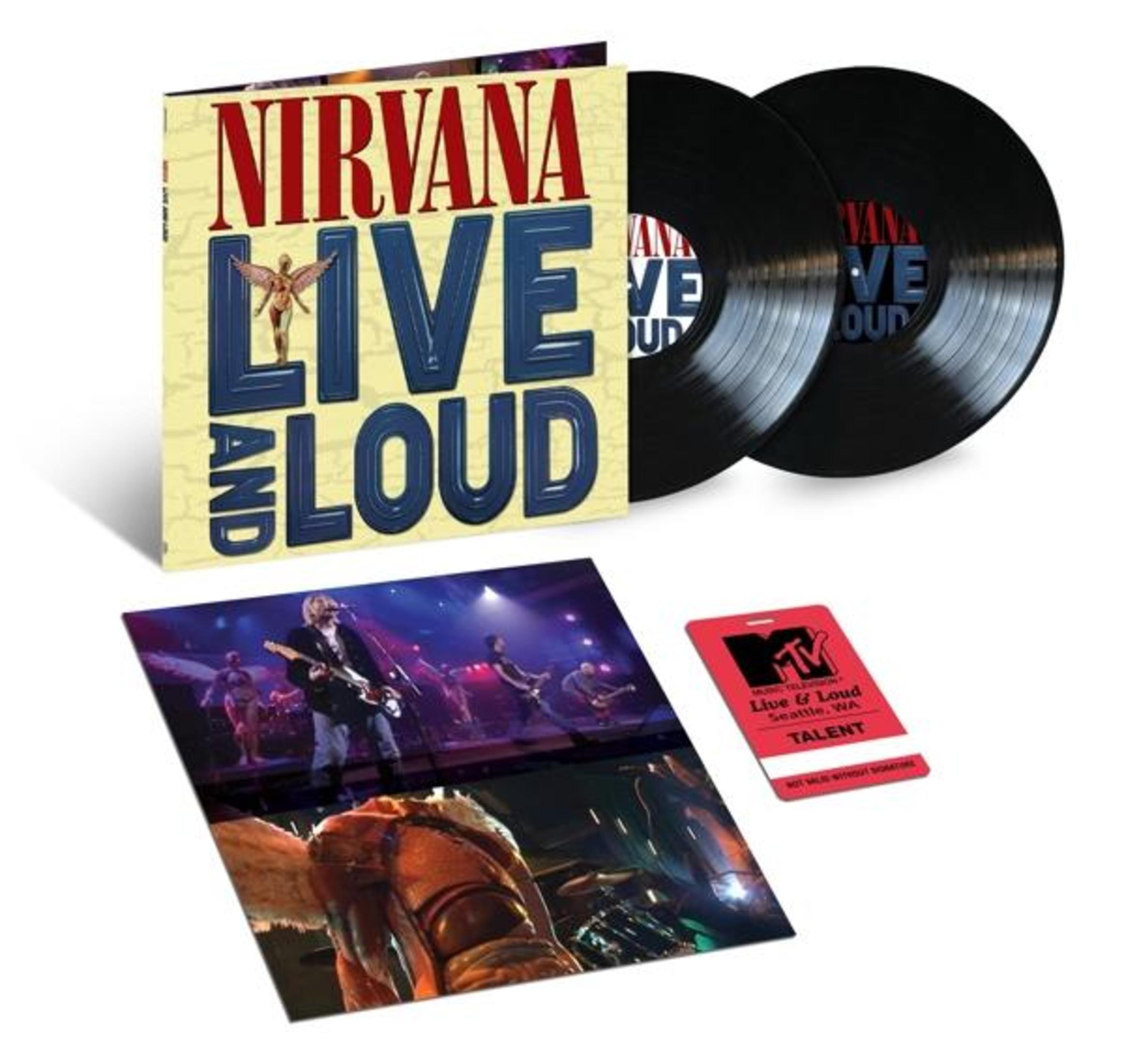 Pacchetto album Nirvana: due vinili, copertina e un pass.