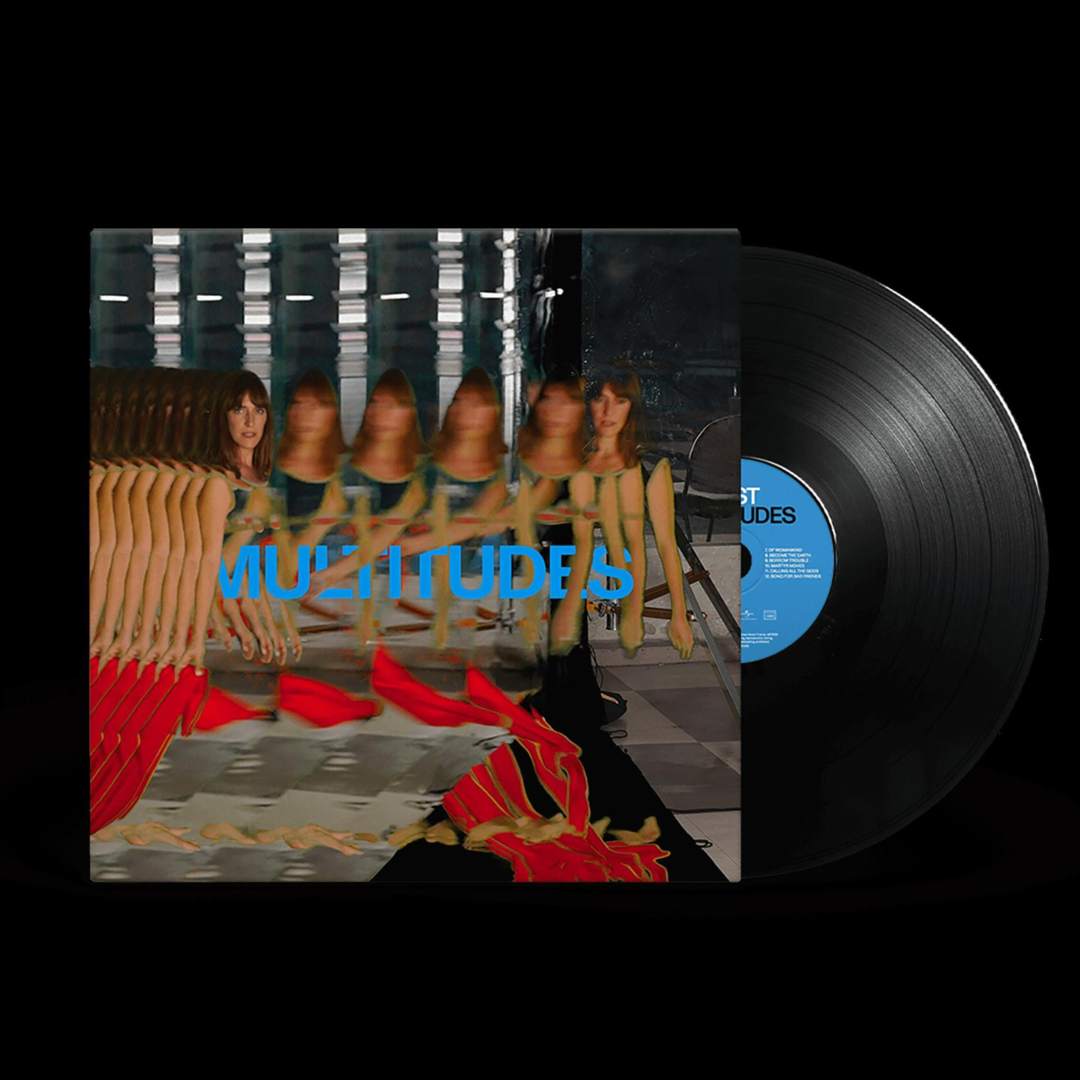 Copertina dell'album con una donna in un vestito, specchiata più volte, con un disco a destra.