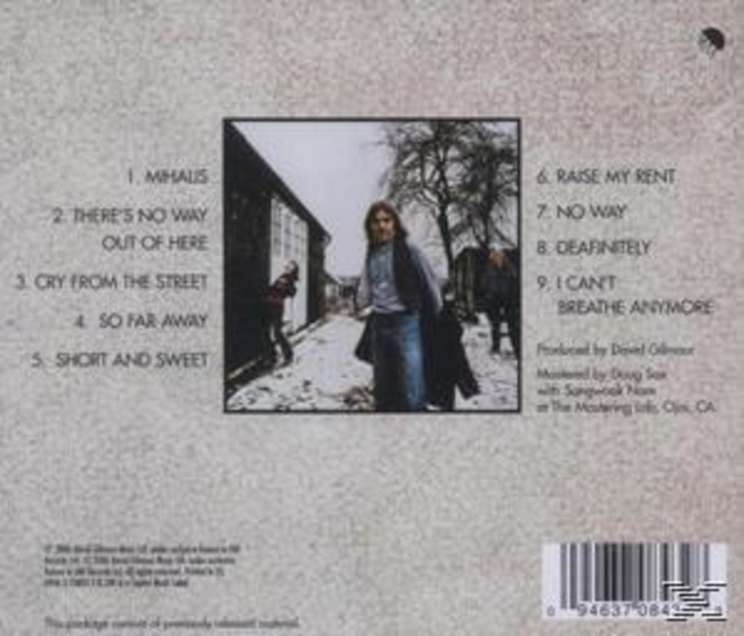 Albumhoes met een foto van drie mensen voor een gebouw. Tracklist staat links.