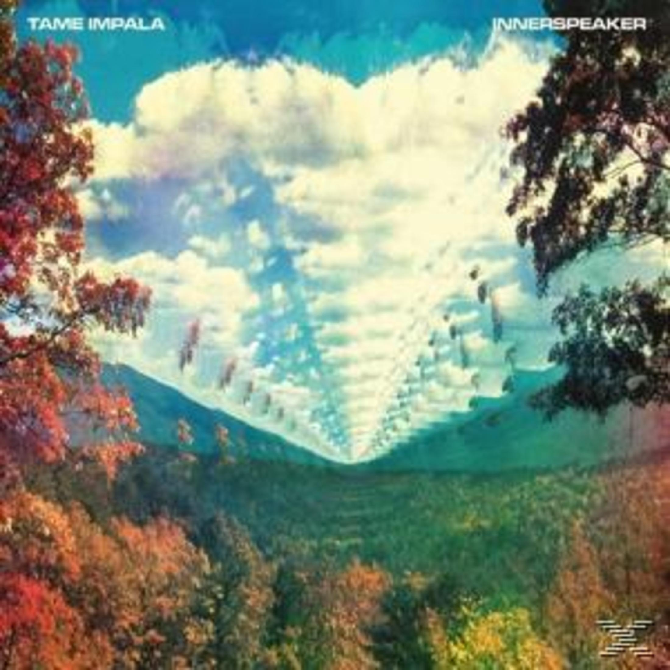 Copertina dell'album con un'immagine del paesaggio, Tame Impala, Innerspeaker.