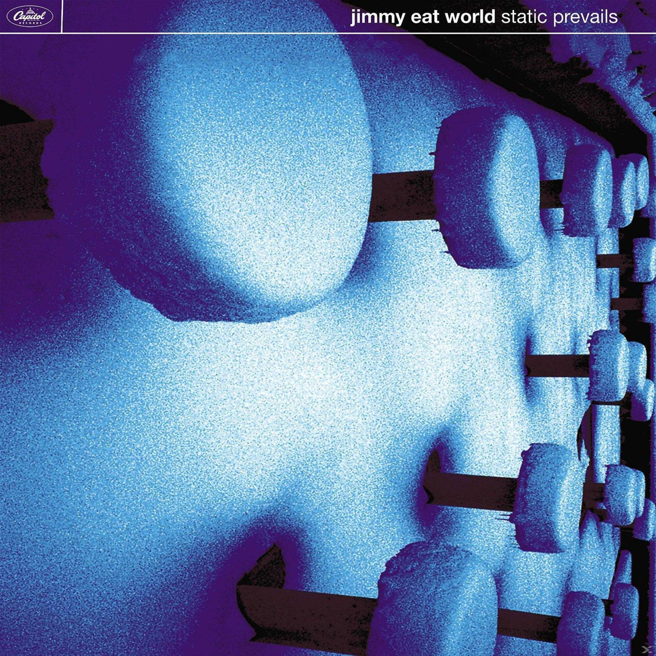 Copertina dell'album: Jimmy Eat World, con uno sfondo nevoso e pesi.