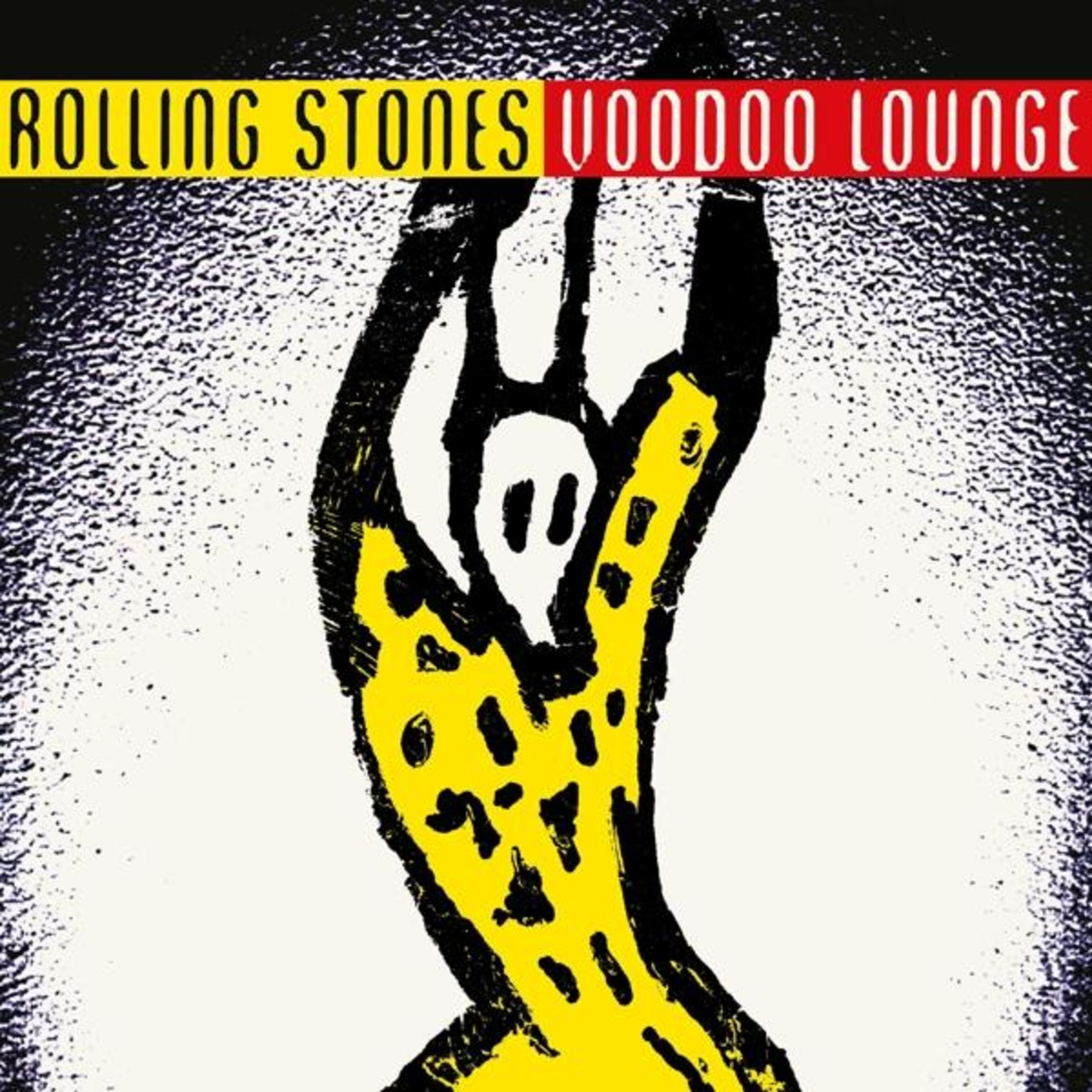 Copertina dell'album dei Rolling Stones. Una figura gialla con una faccia di teschio su sfondo bianco e nero.