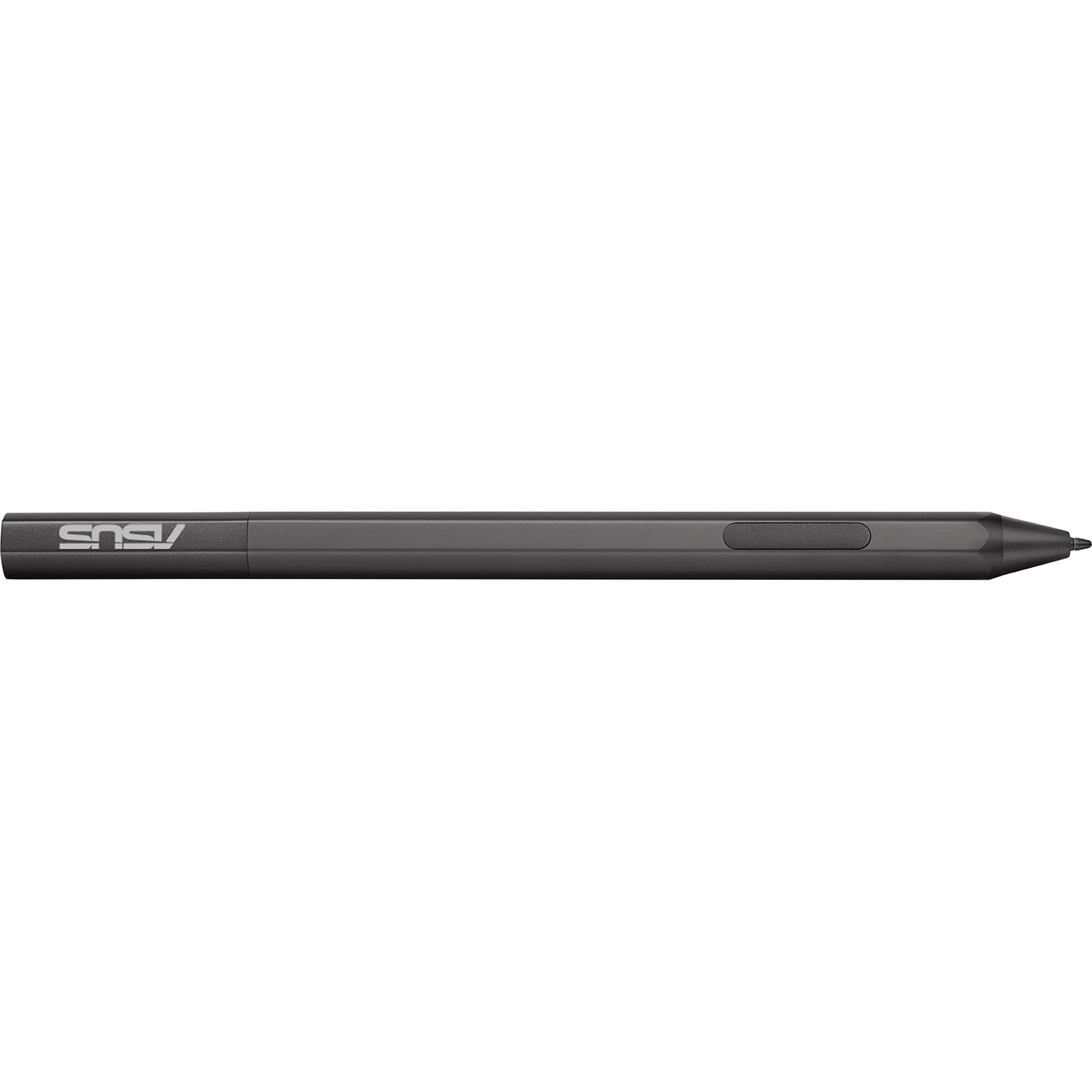 A black stylus pen with the ASUS logo, against a white background.