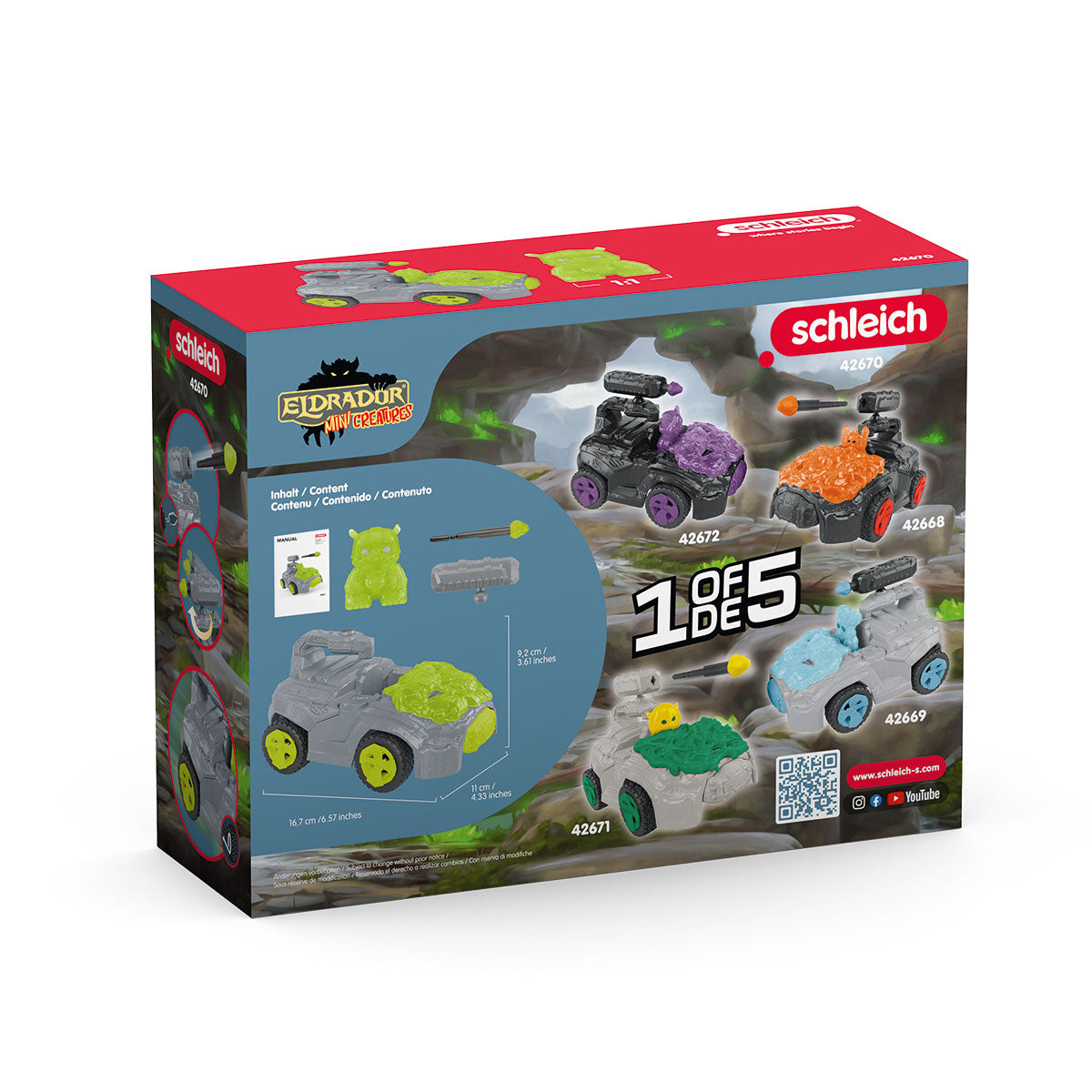 Eine Spielzeugauto-Box mit mehreren Spielzeugautos. Die Autos sind in verschiedenen Farben.