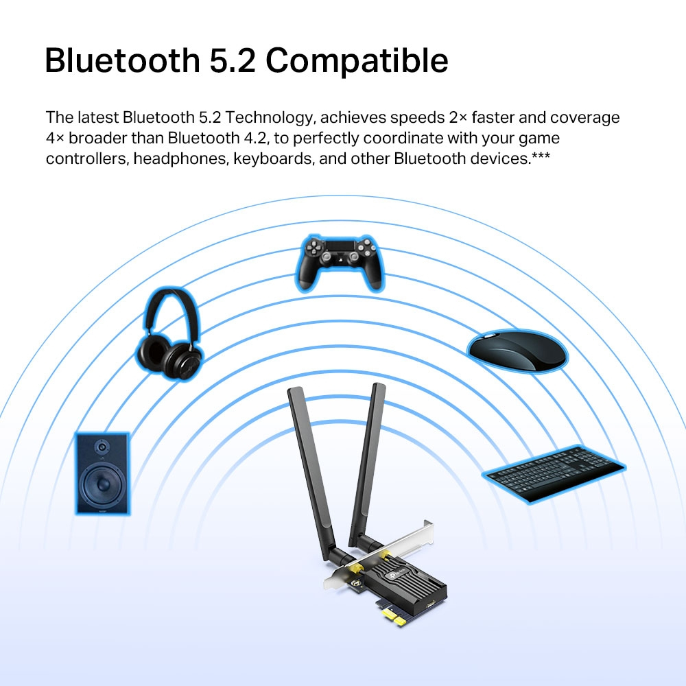 Obraz promocyjny przedstawiający różne urządzenia Bluetooth, takie jak słuchawki, kontroler i głośnik.