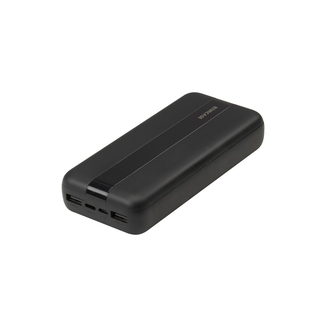 RIVACASE Powerbank 20.000 MAh VA2180 Nero | Batteria Esterna Con Ingresso Type-C E Smart Output, Ricarica Veloce