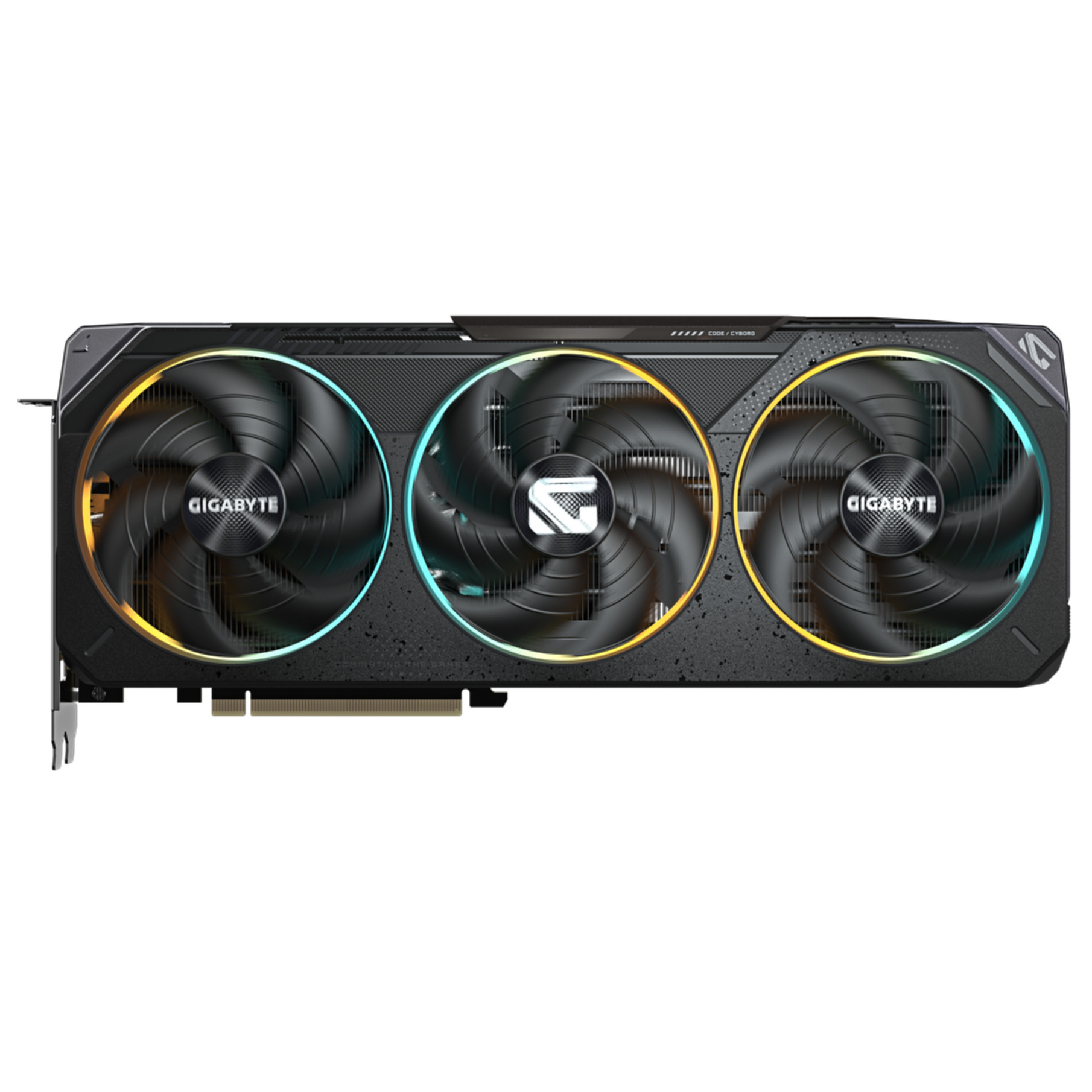 Karta graficzna Gigabyte GeForce RTX 3080 z trzema wentylatorami.