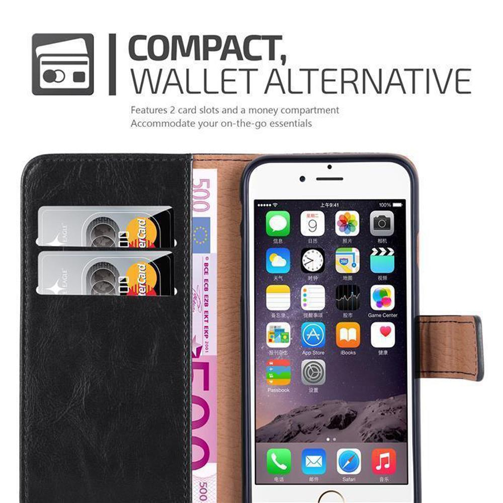 Un'alternativa al portafoglio con telefono e due carte dentro. Il portafoglio è marrone.