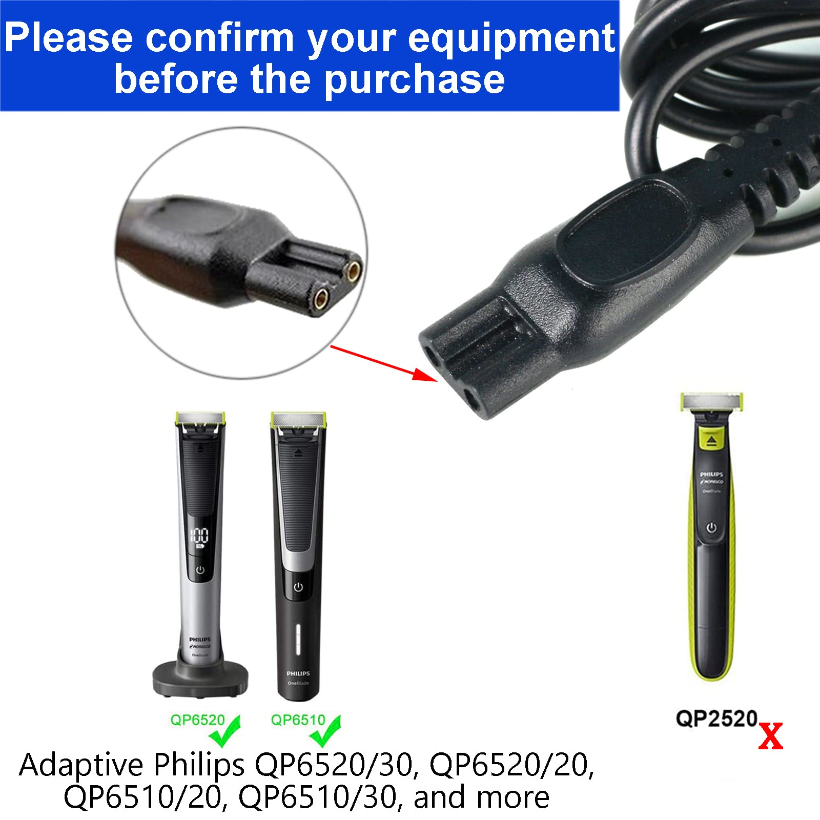 Diagramme von Philips-Rasierern mit verschiedenen Modellen und die Rasierköpfe werden gezeigt.