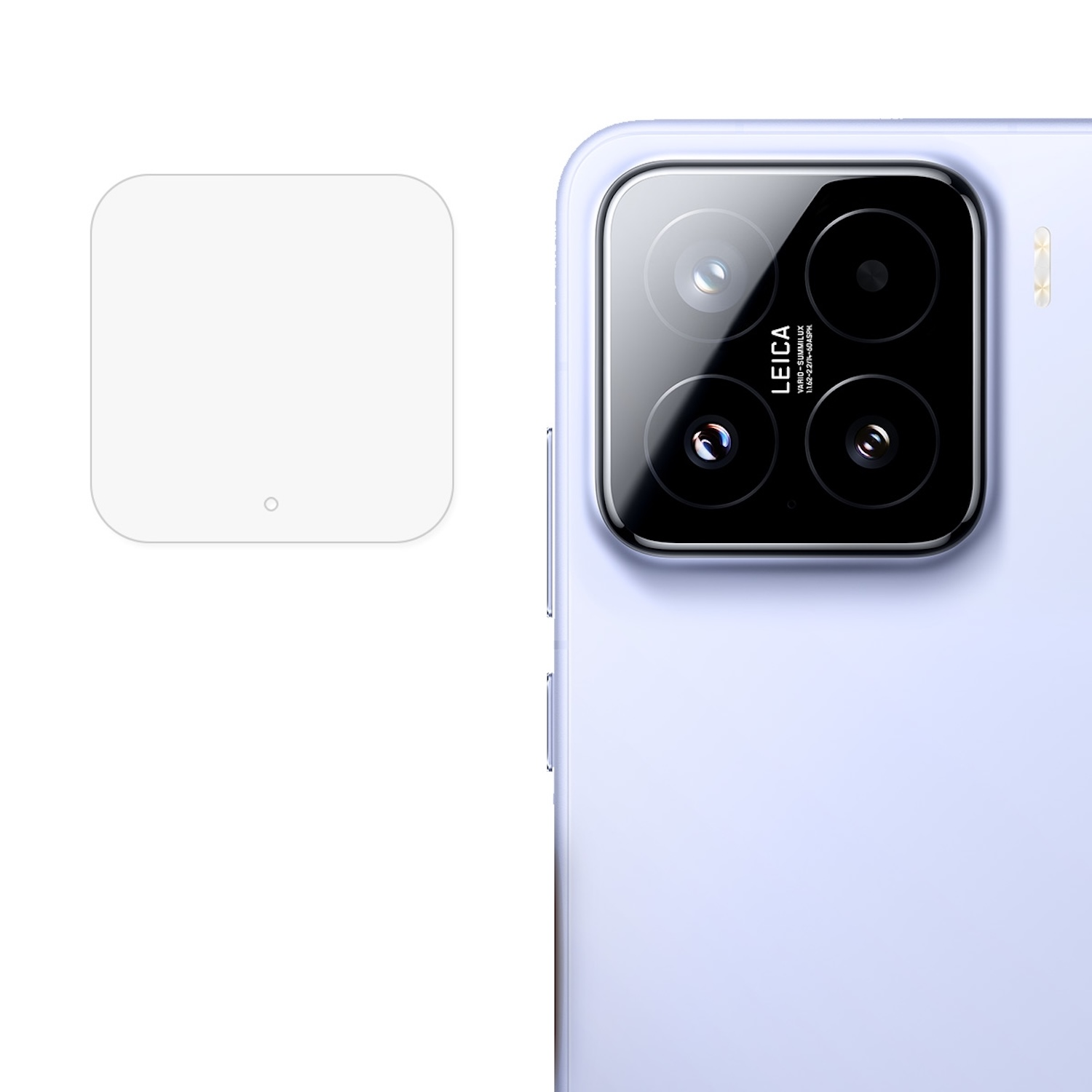 Smartphone con obiettivi della fotocamera. Vetro protettivo sulla fotocamera con marchio Leica.