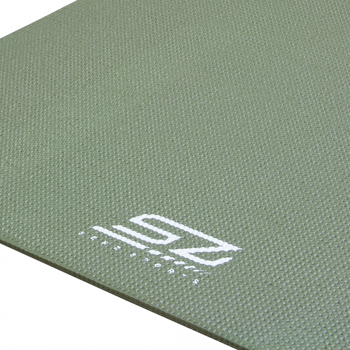 A green yoga mat. The brand name 'ENHSPORTS' is written in white on the mat.