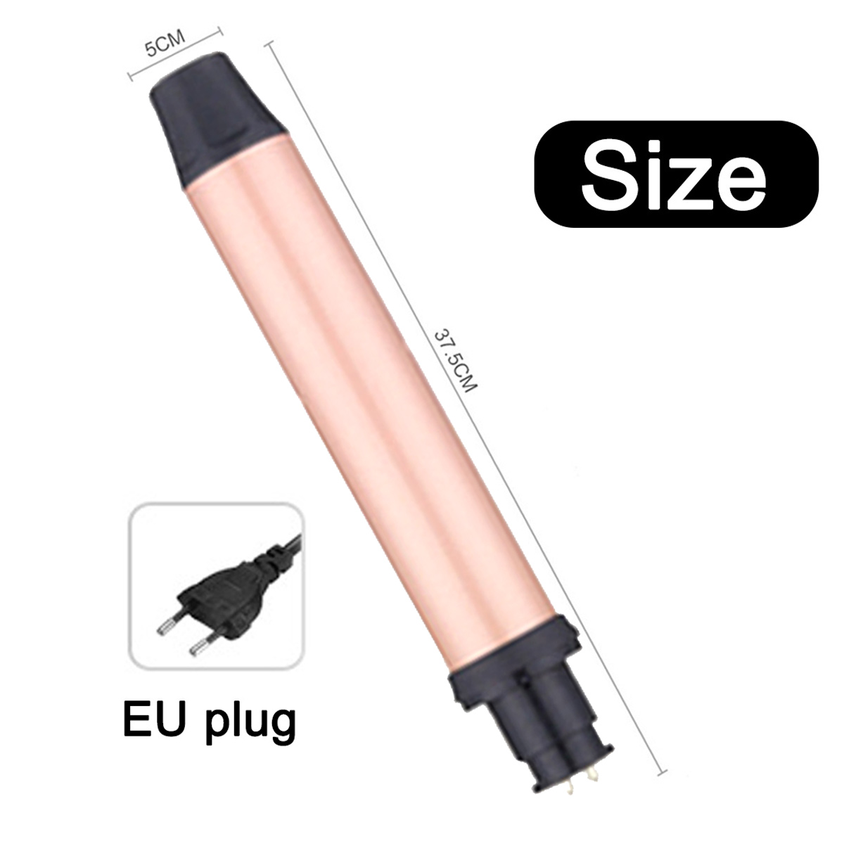 Ein Lockenstab mit EU-Stecker.