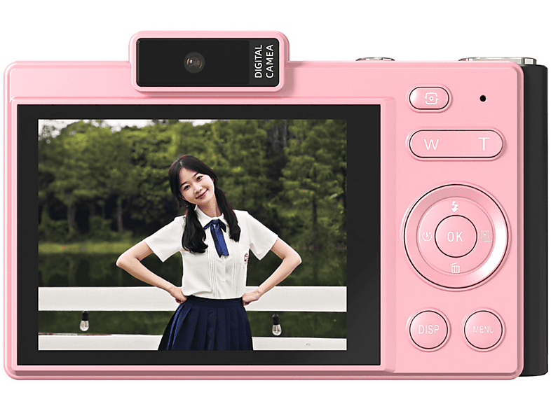 UWOT 16x Zoom, 4800MP & Autofokus, OTG, 4K UHD Digital camera rosa ...
