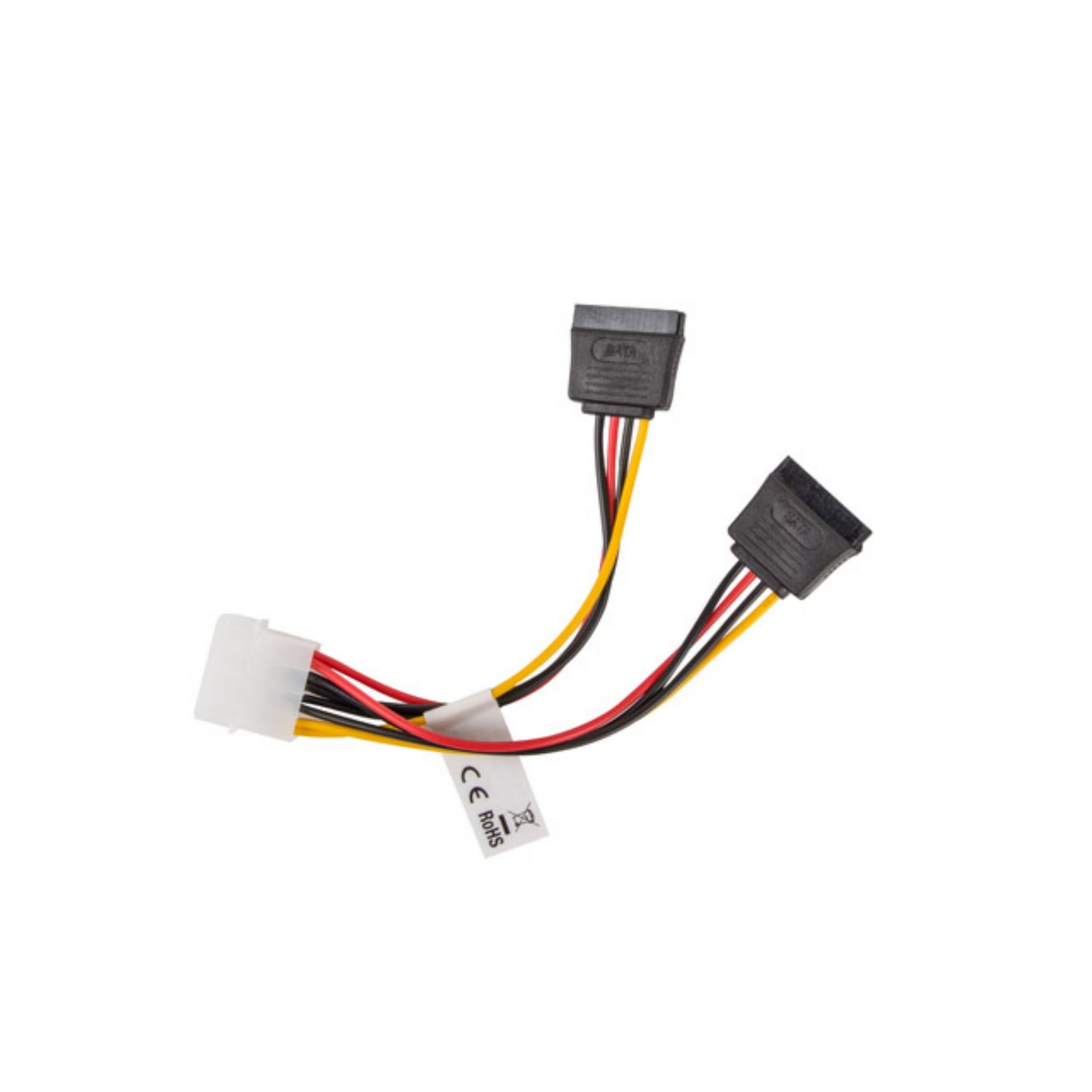 Cable de alimentación SATA con dos conectores.