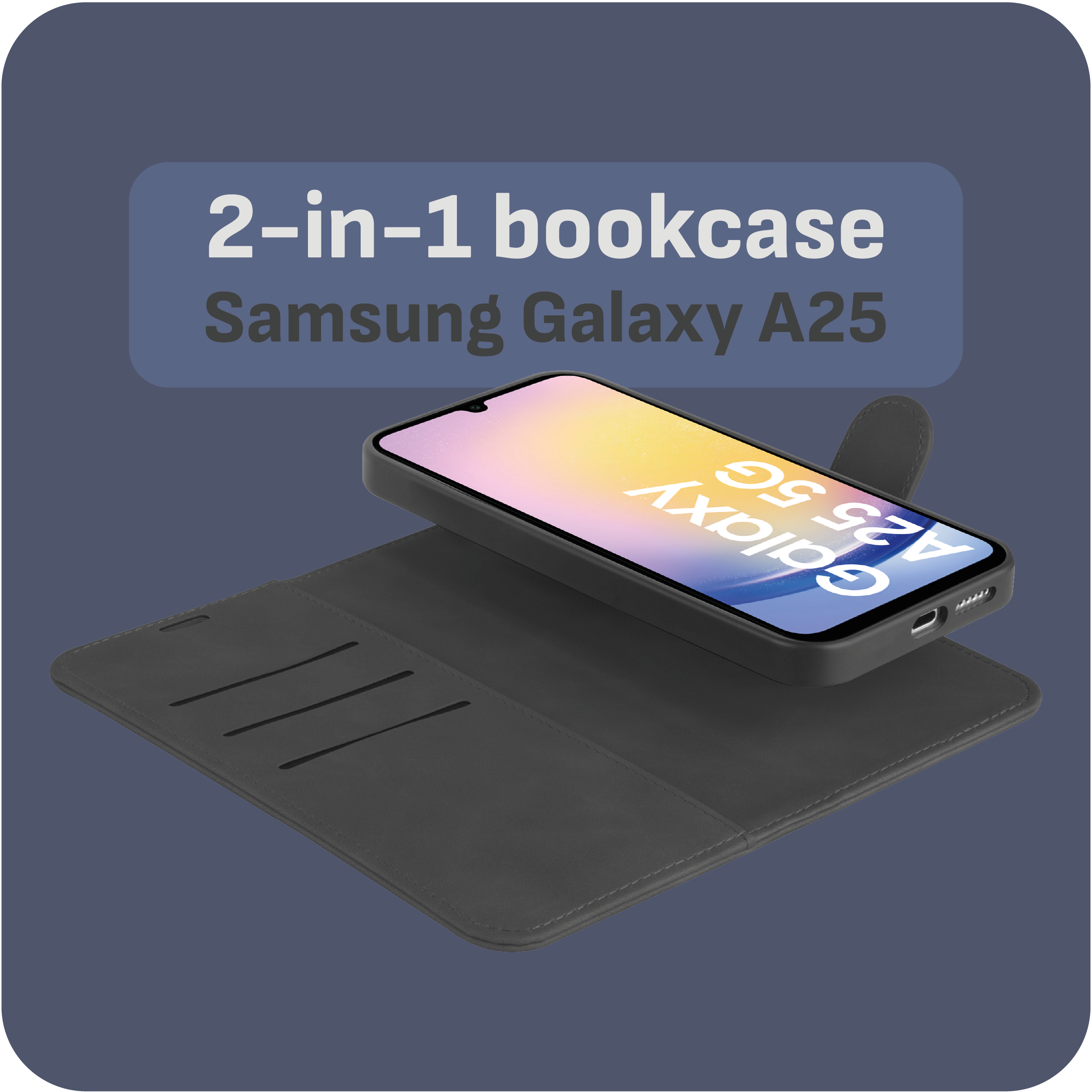 CAZY Handyhlle, Bookcover, Samsung, Galaxy A25, Schwarz | SATURN