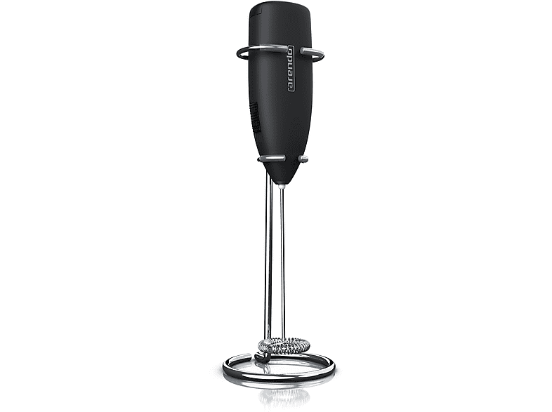ARENDO kompakt & leise Milchaufschäumer, schwarz