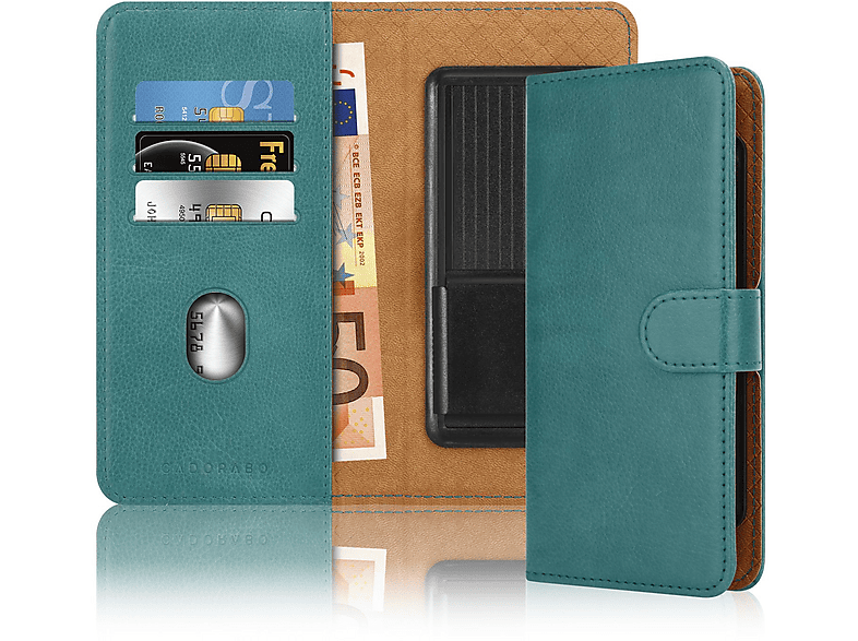 Cadorabo Hülle Für Motorola Moto G6 Plus – Klapphülle Mit Standfunktion & Kartenfach, Blumen-Design, Blau