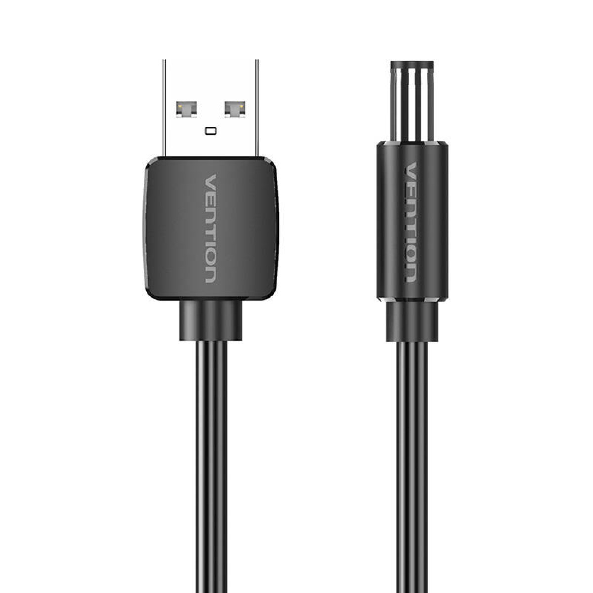 Cable USB a USB-C negro, marca Vention, sobre fondo blanco.