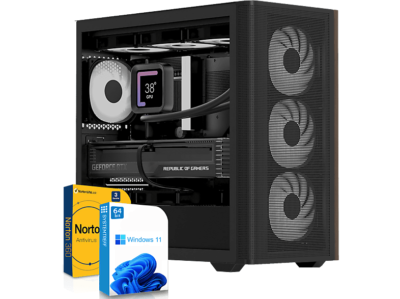 SYSTEMTREFF Pro Gamer, Gaming PC mit AMD Ryzen™ 5 5600X Prozessor, 32 ...