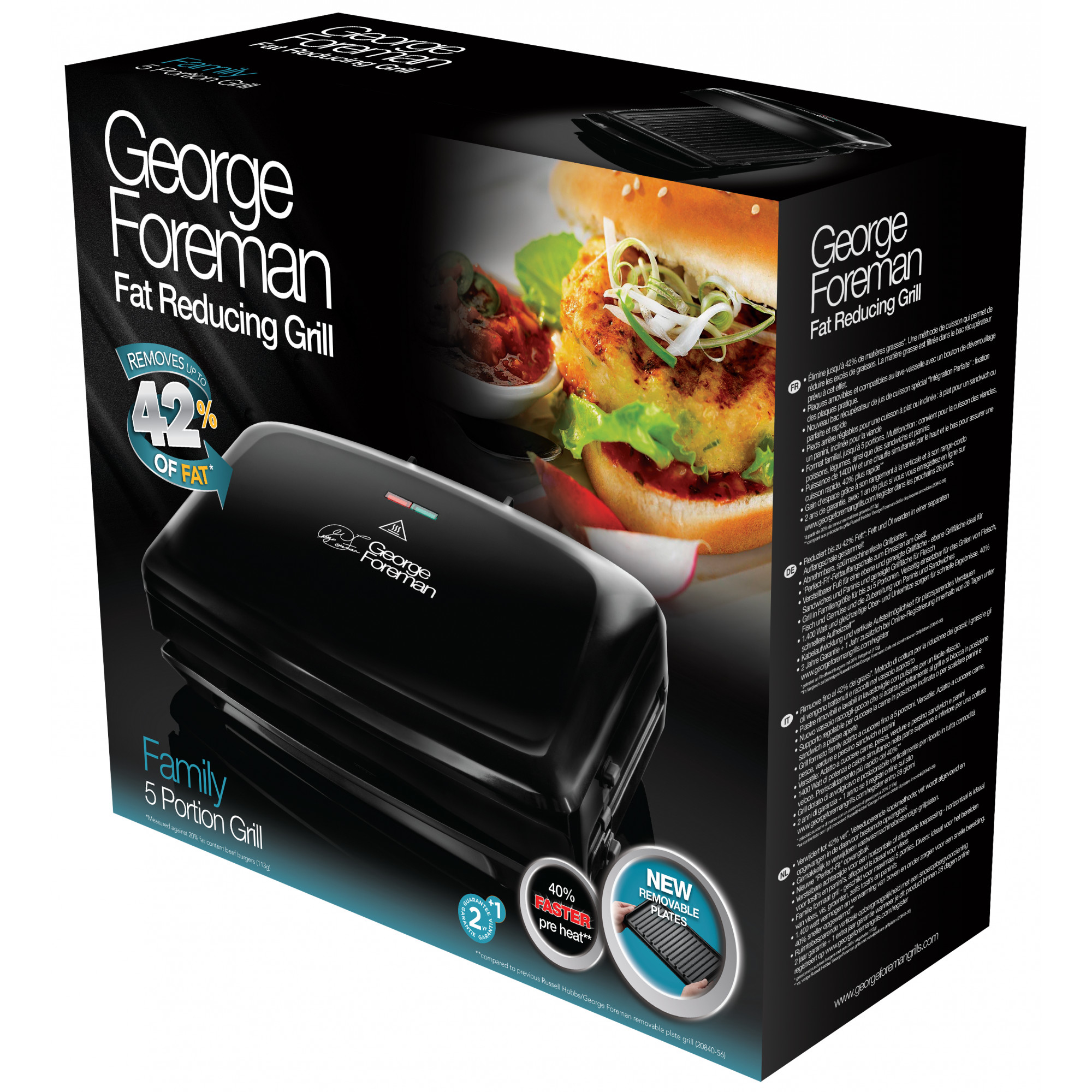 Kapalı bir panini ızgarası ve içinde et gösteriyor.