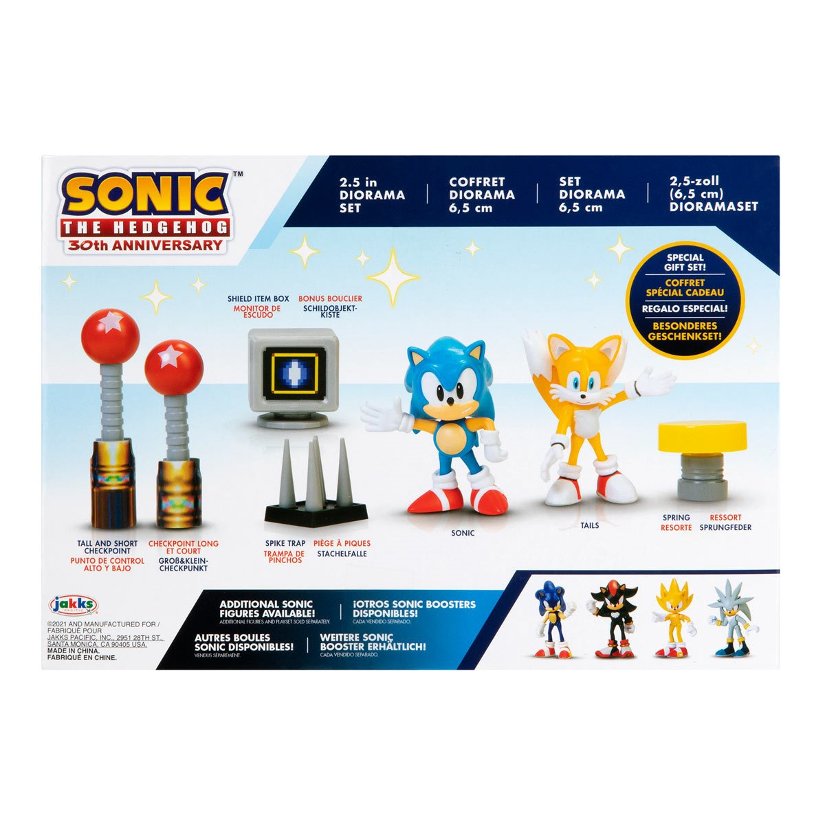 Sonic the Hedgehog Spielzeugset mit Figuren und Zubehör.