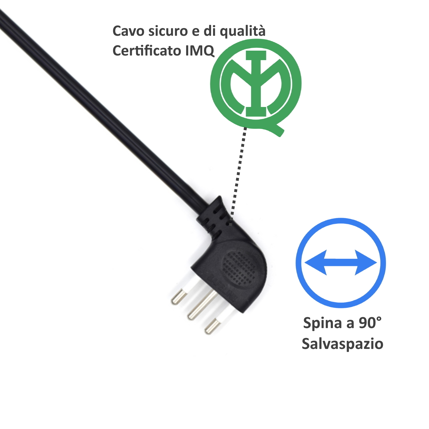 Una spina nera con tre spine. La spina è ad un angolo di 90 gradi.