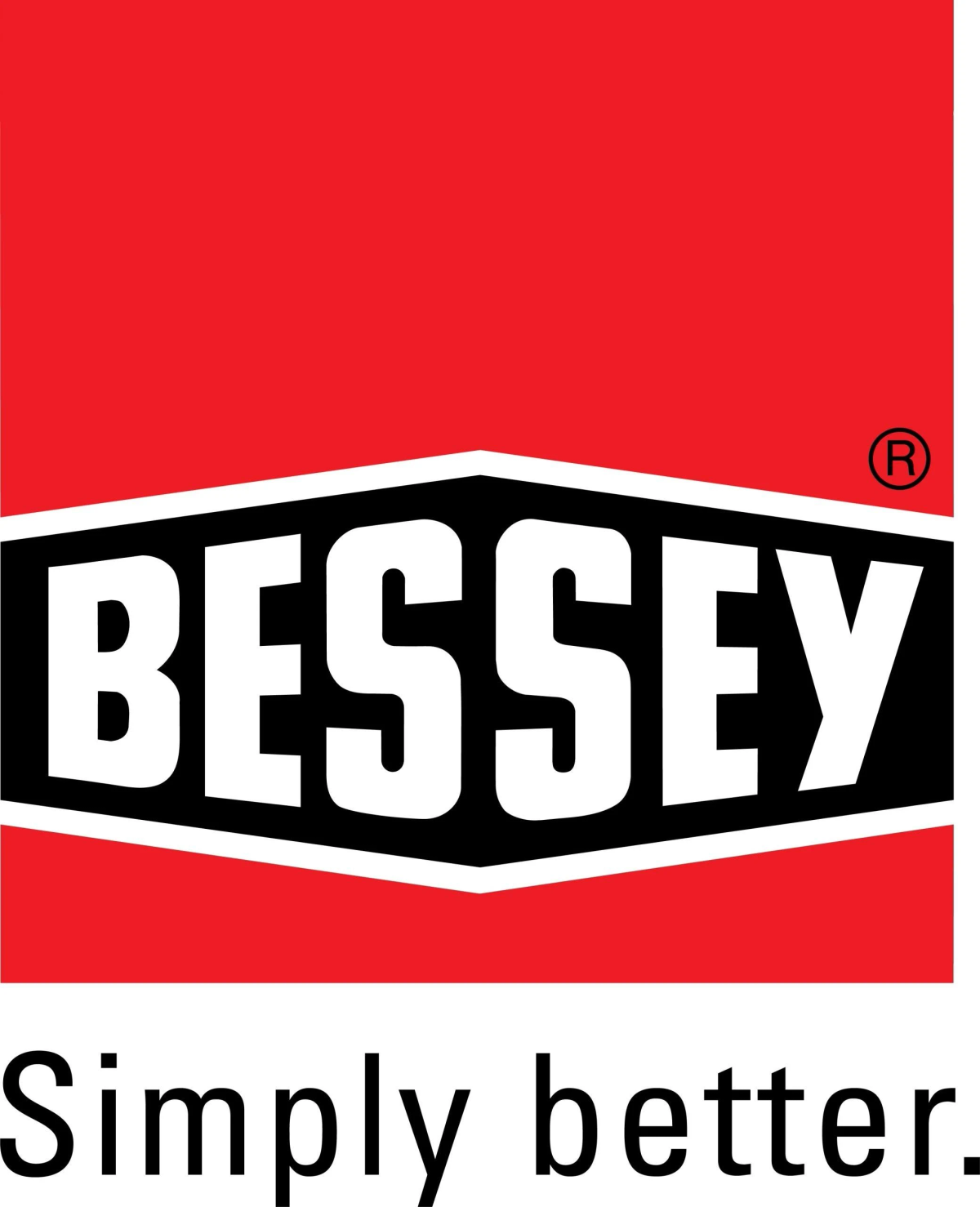 Un logotipo rojo y negro de Bessey sobre un fondo blanco. La palabra 'BESSEY' está en letras blancas en negrita.