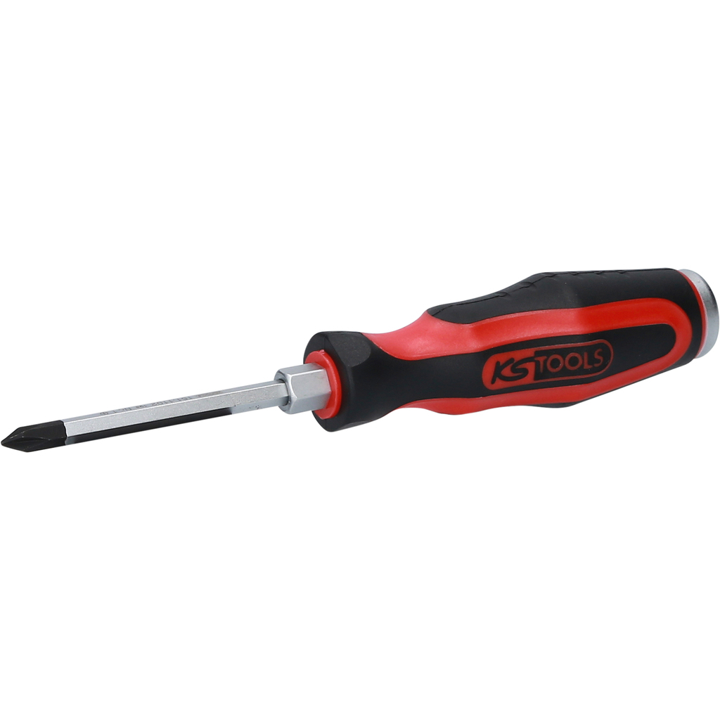 Rot-schwarz-Schraubendreher mit KS TOOLS Logo, auf weißem Hintergrund.