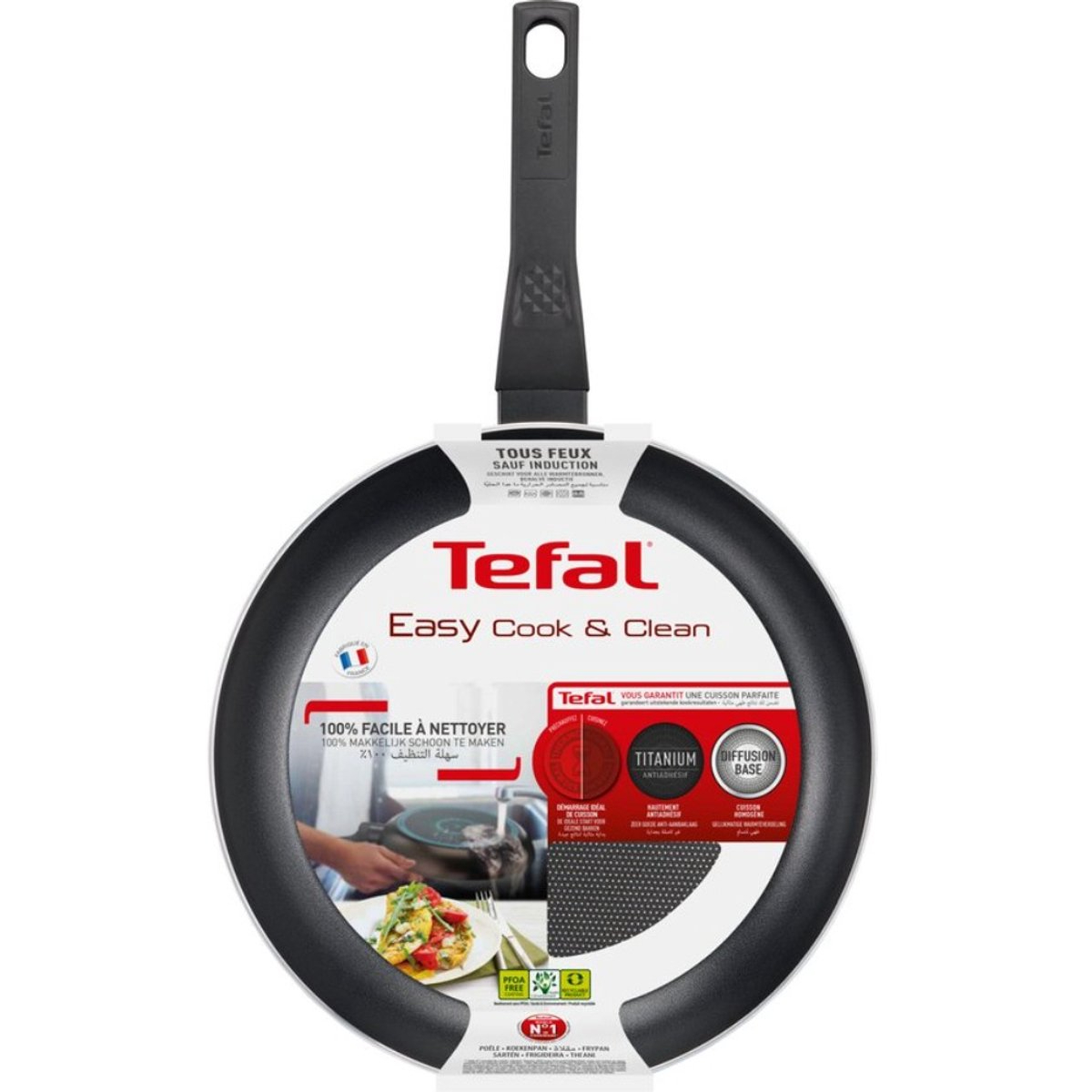 Poêle Tefal Easy Cook & Clean, vue de dessus.