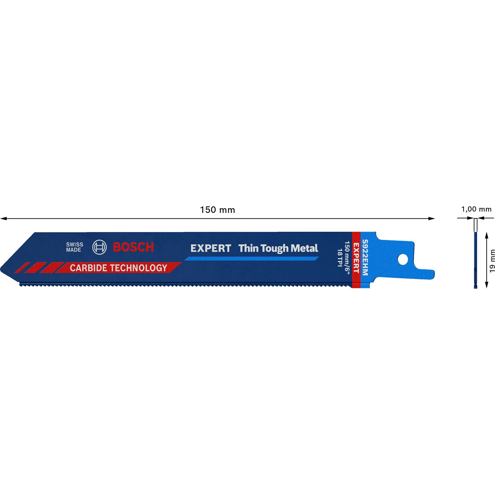 BOSCH EXPERT Thin Tough Metal S 922 EHM  1 parça - 2608900360 Panter Testere Bıçağı