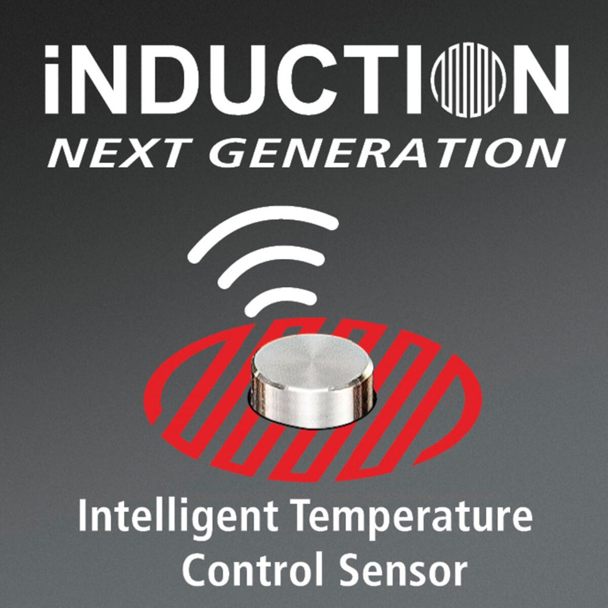 Czarne tło z białym tekstem: INDUCTION, NEXT GENERATION i logo.