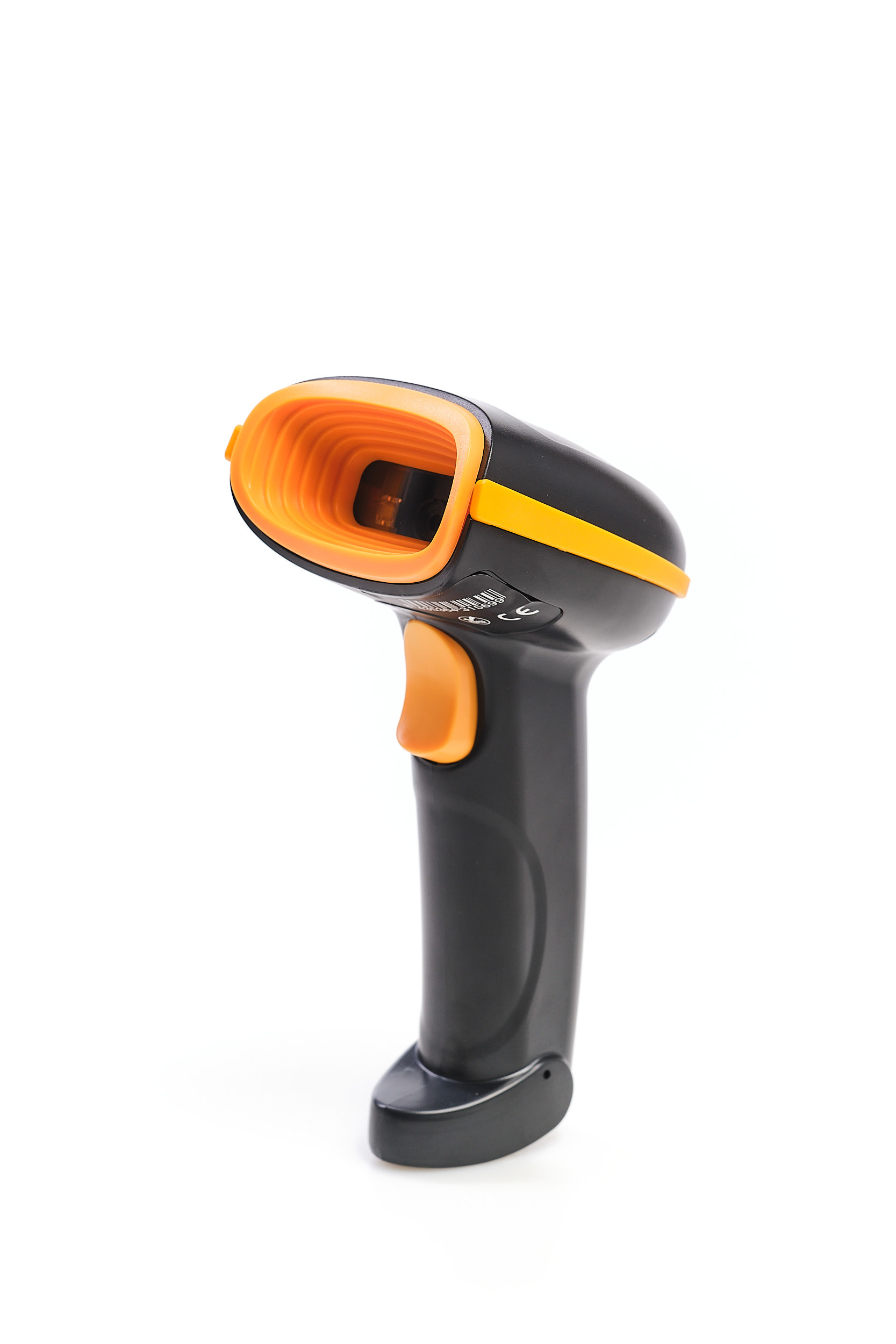 Scanner portatile nero e arancione. Lo scanner ha una finestra di scansione arancione.