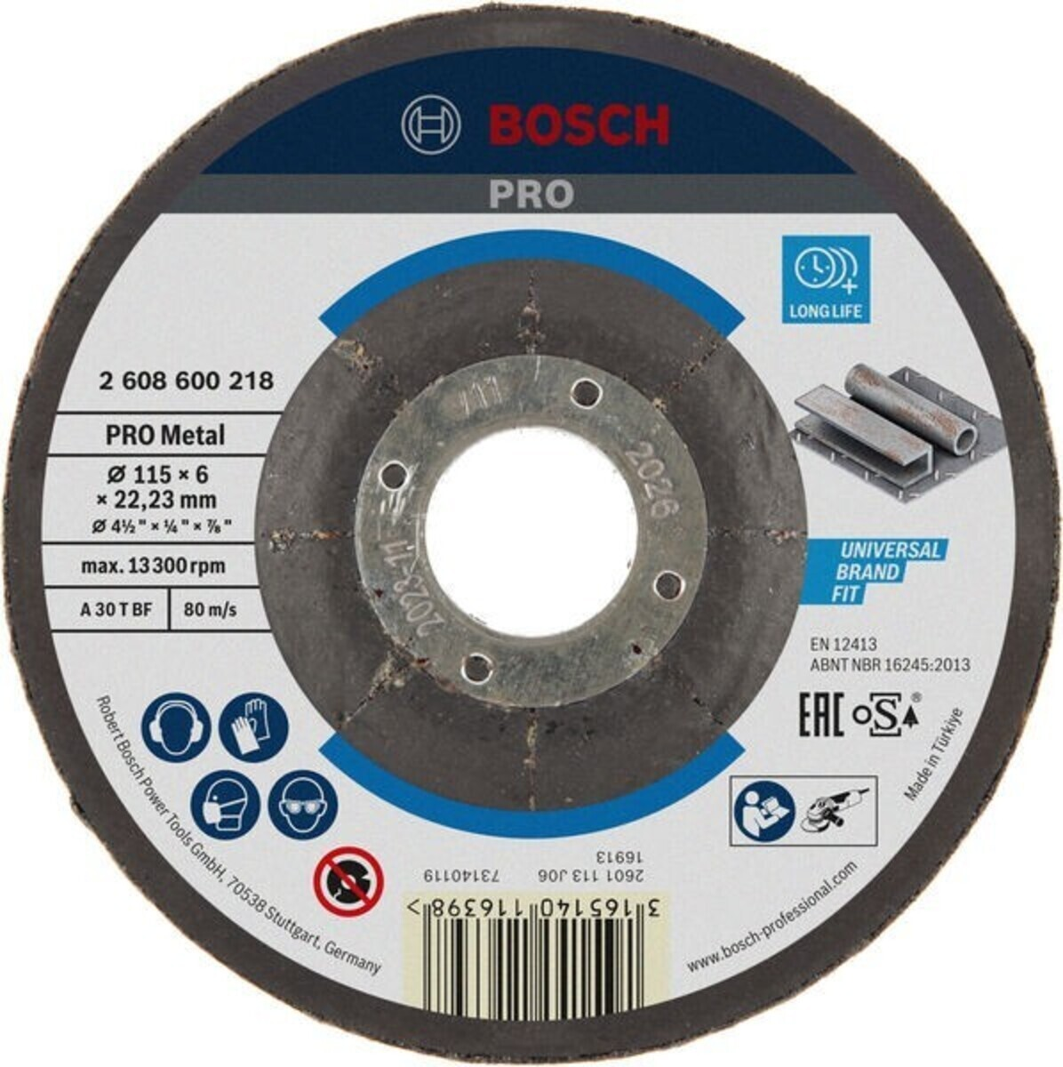 BOSCH 2608600218 Expert 115 x 6.0 mm Metal Taşlama Kesici Disk