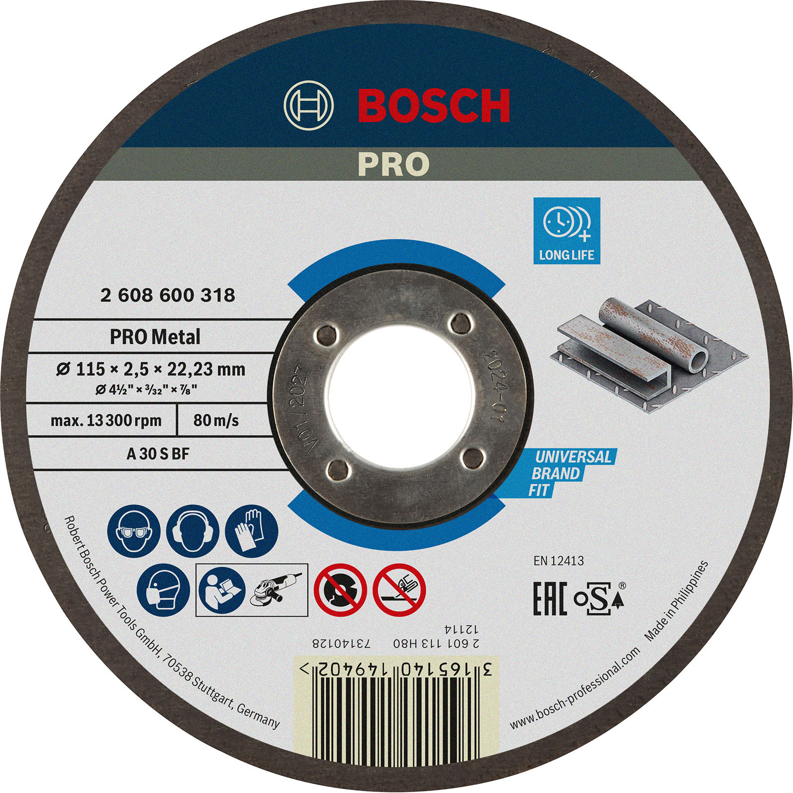 BOSCH 2608600318 Expert 115 x 2.5 mm Metal Kesici Disk