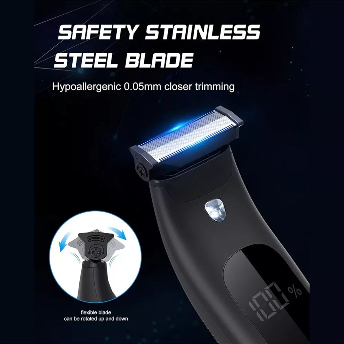 QTTVBTNA Intimrasierer Herren  Wasserdicht & USB-Ladung Multigroomer,  Schwarz | SATURN