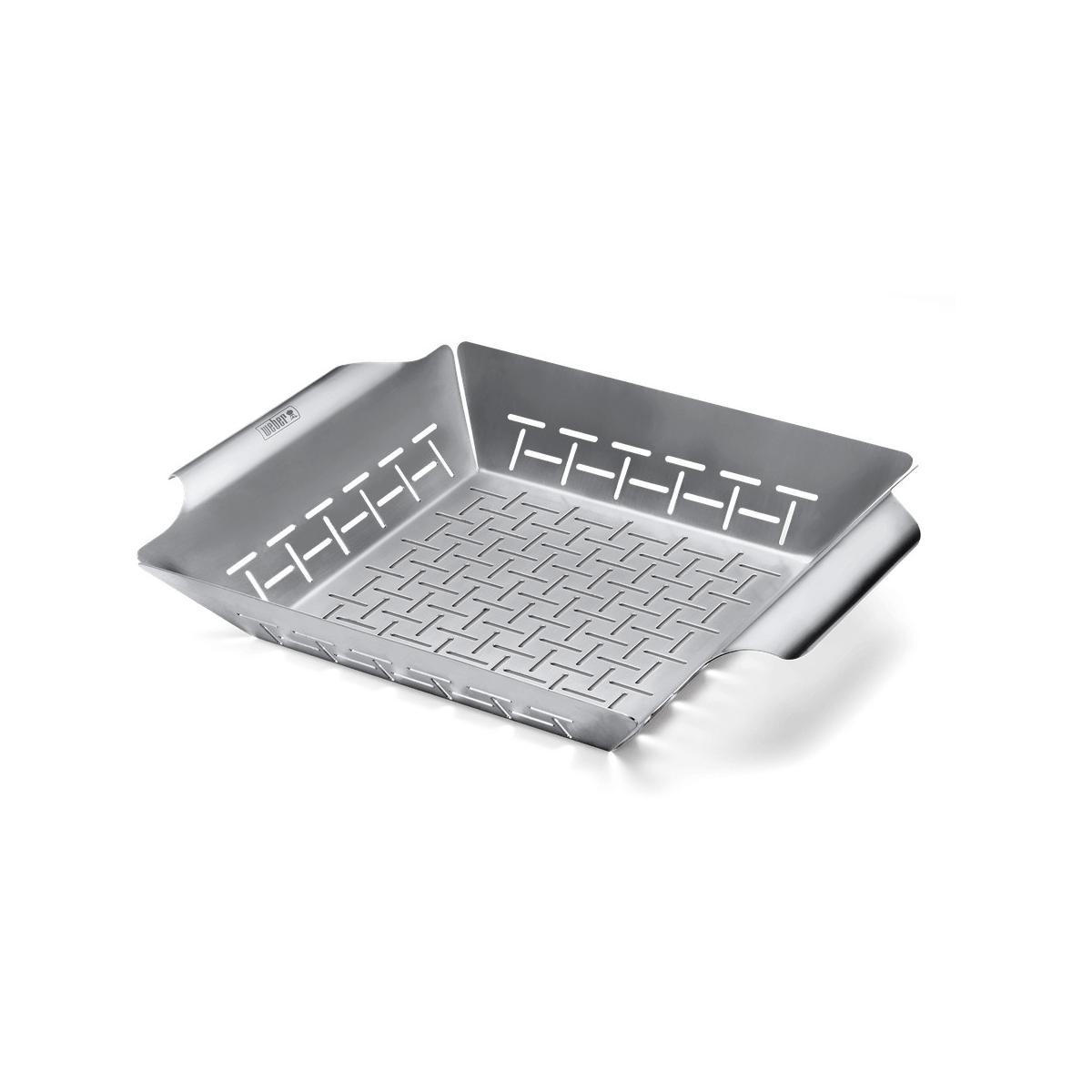 WEBER Deluxe Grilling Basket 6434 Sebze ve Küçük Parça Izgara Sepeti Paslanmaz Çelik Tel