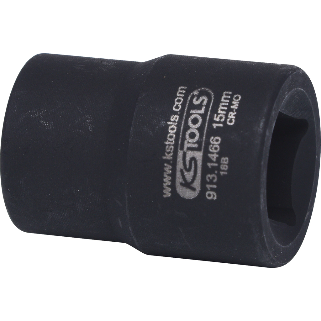 Schwarze 15mm KSTools-Nuss, Werkzeug zum Entfernen von Muttern oder Bolzen.