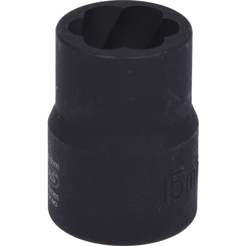 Schwarze 15mm KSTools-Nuss zum Ausziehen beschädigter Muttern oder Bolzen.