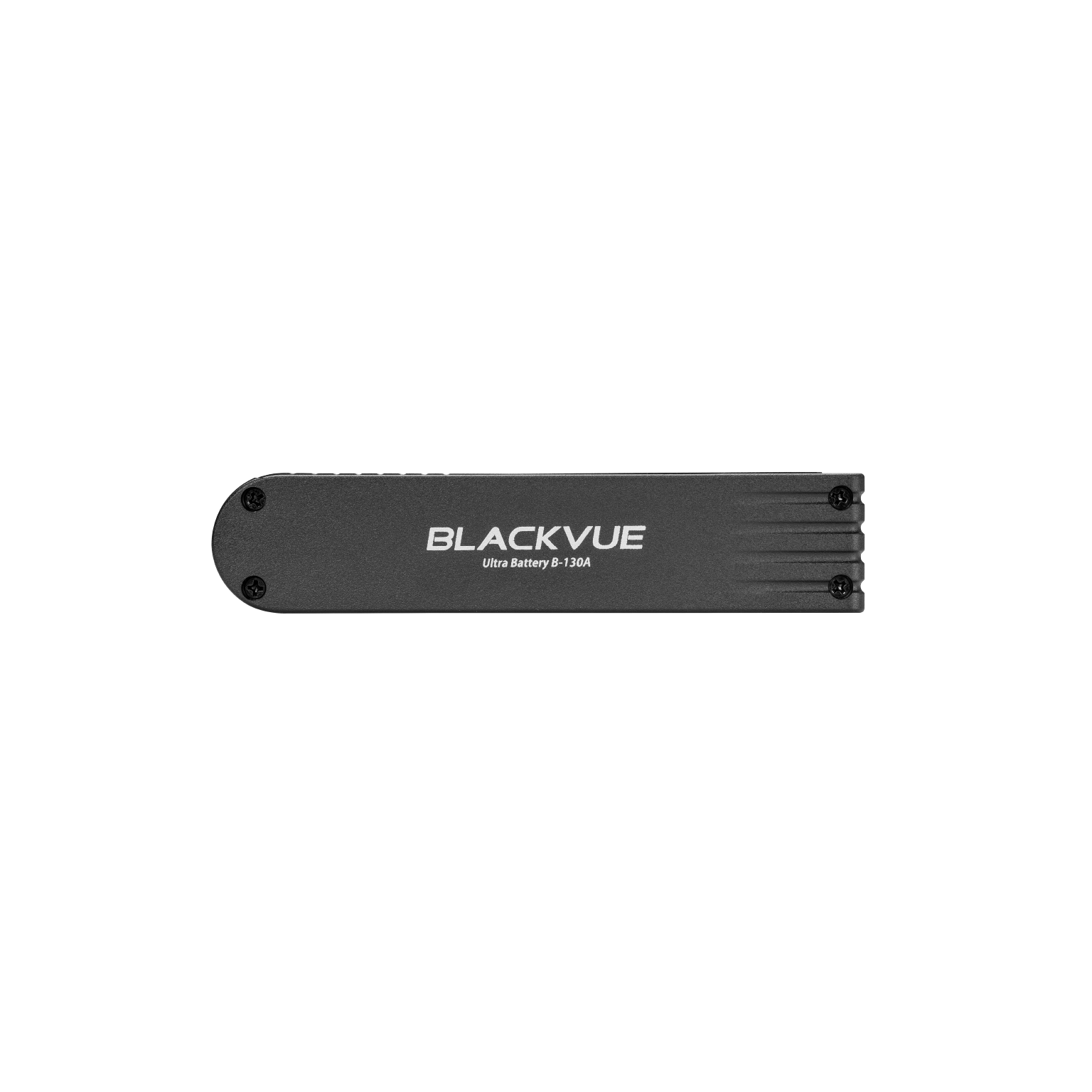 Black rectangular device with 'BLACKVUE Ultra Battery B-130A' written on the top, on a black background.