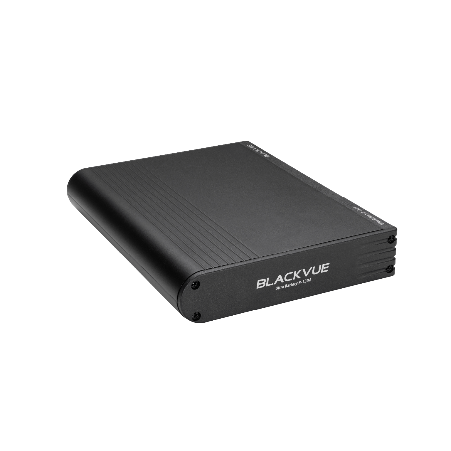 Black rectangular device with the brand name and design.