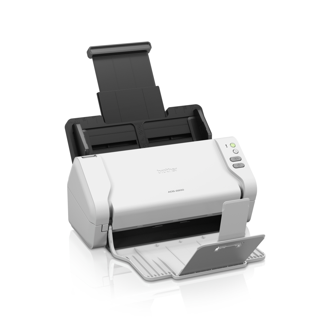 Uno scanner HP ScanJet Flow 5000 s4, primo piano del pannello di controllo.