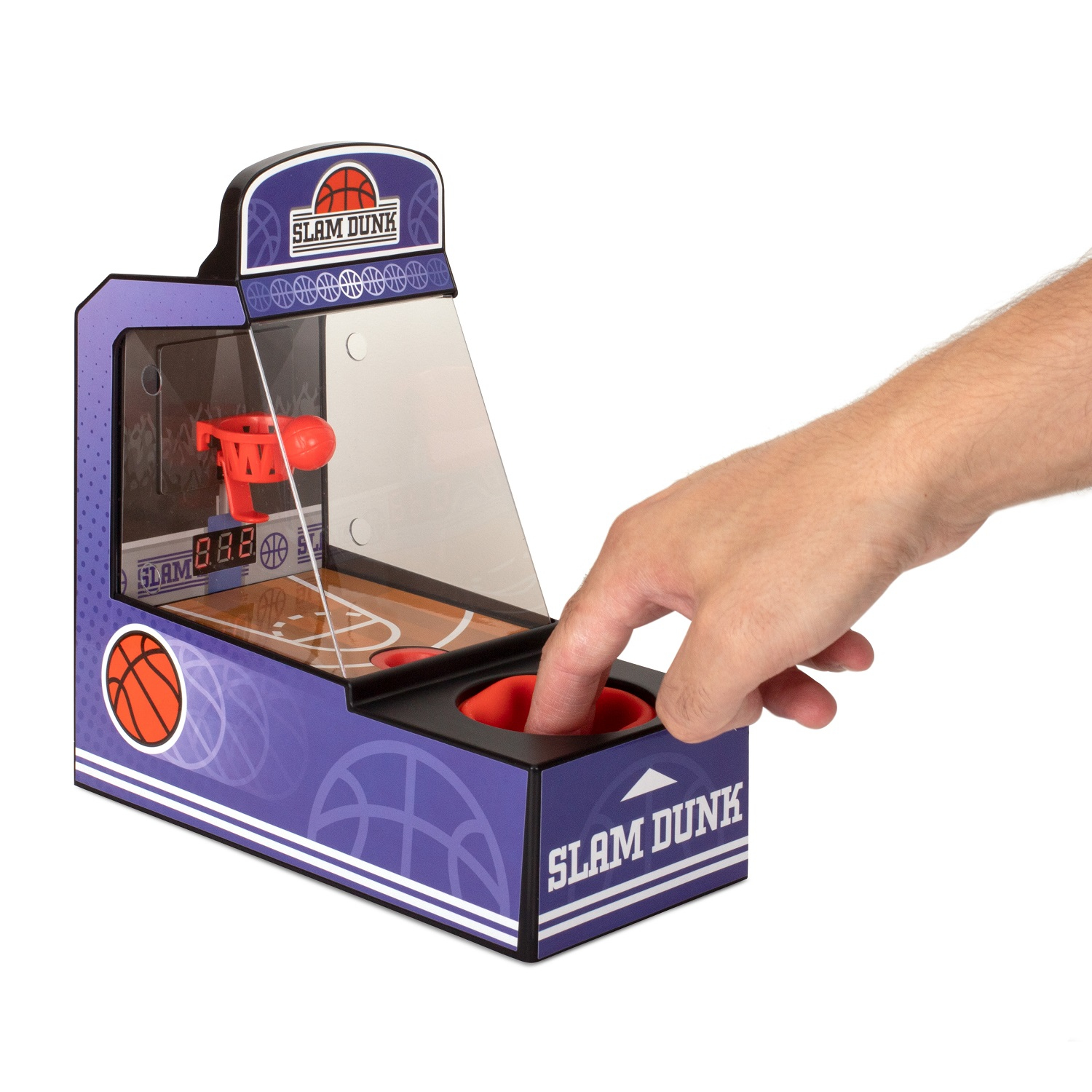 Un gioco di boxe rosso con un display del punteggio digitale.